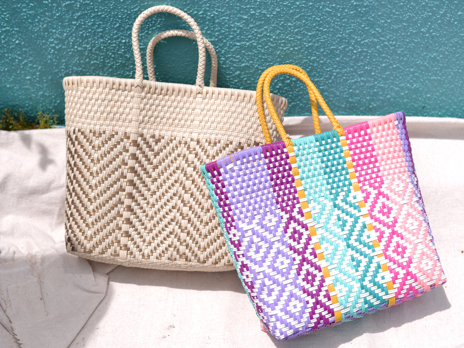 プラスチックゴミとメルカドバッグ