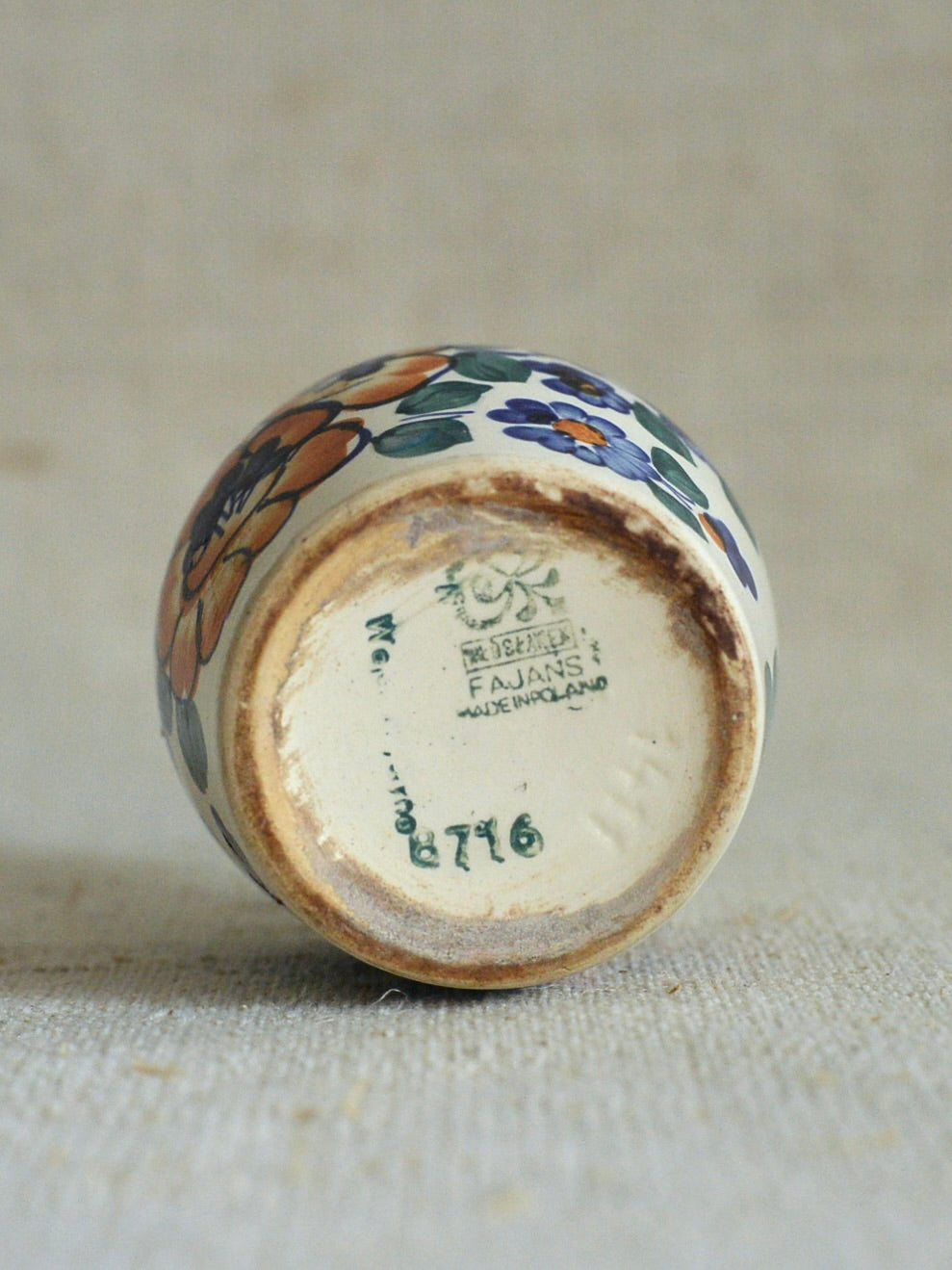 ヴィンテージ ヴウォツワヴェク陶器 ポット フラワーベース