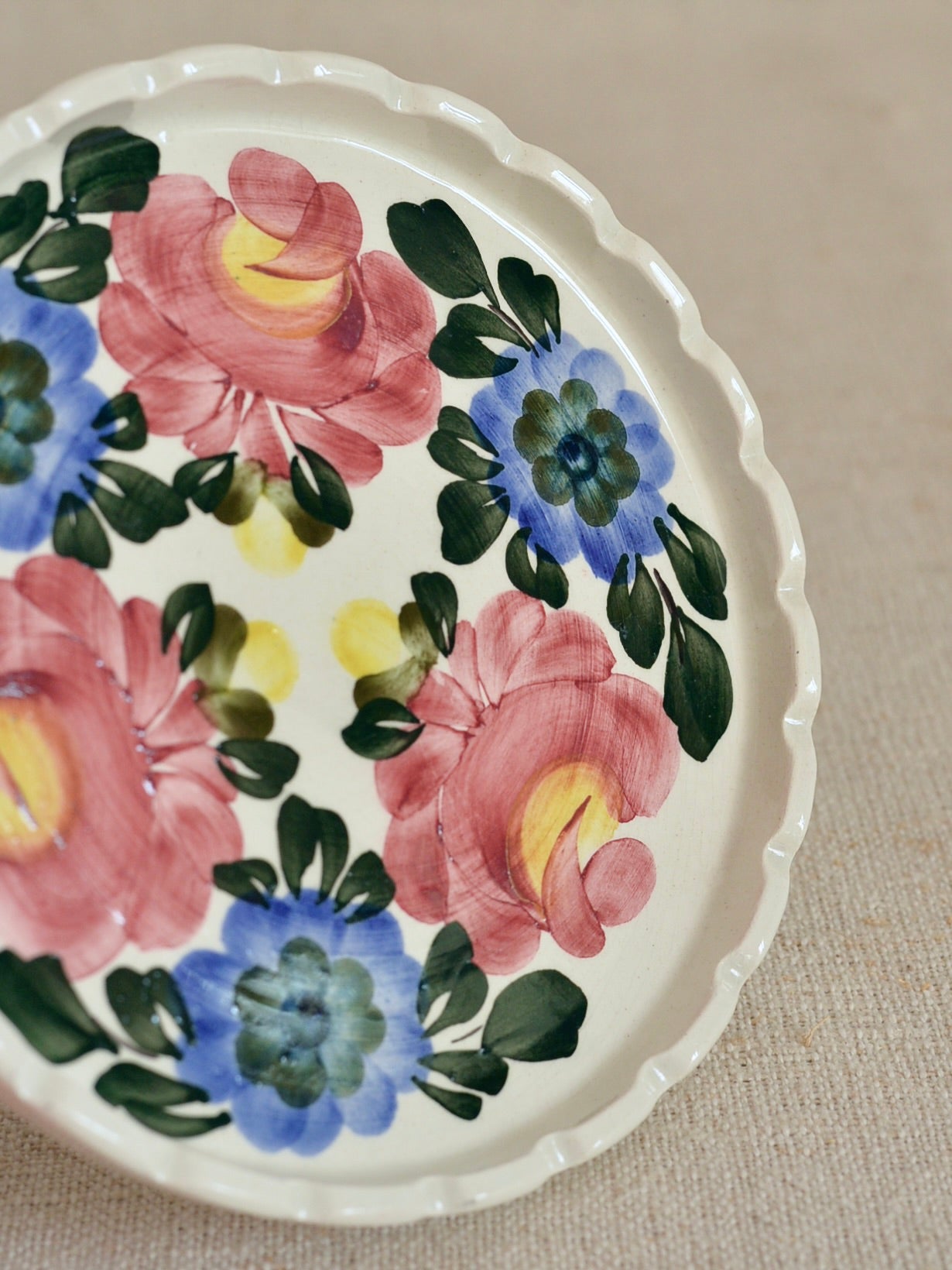 ヴィンテージ ヴウォツワヴェク陶器 プレート 小皿