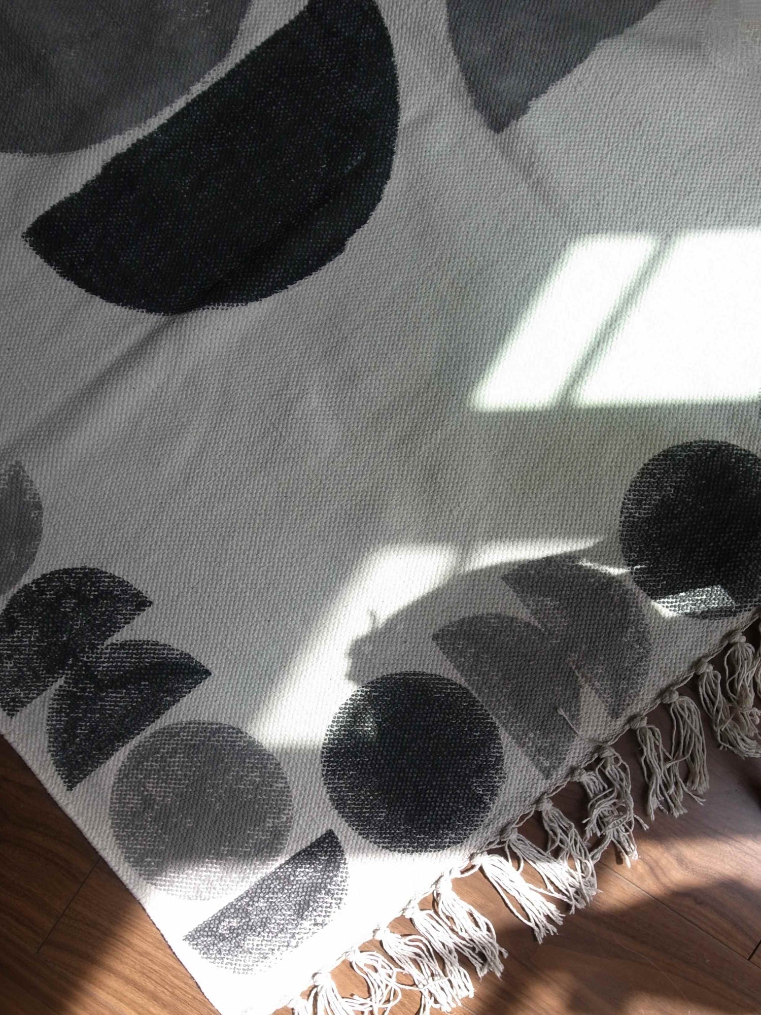 ハンドブロックプリント コットンラグ