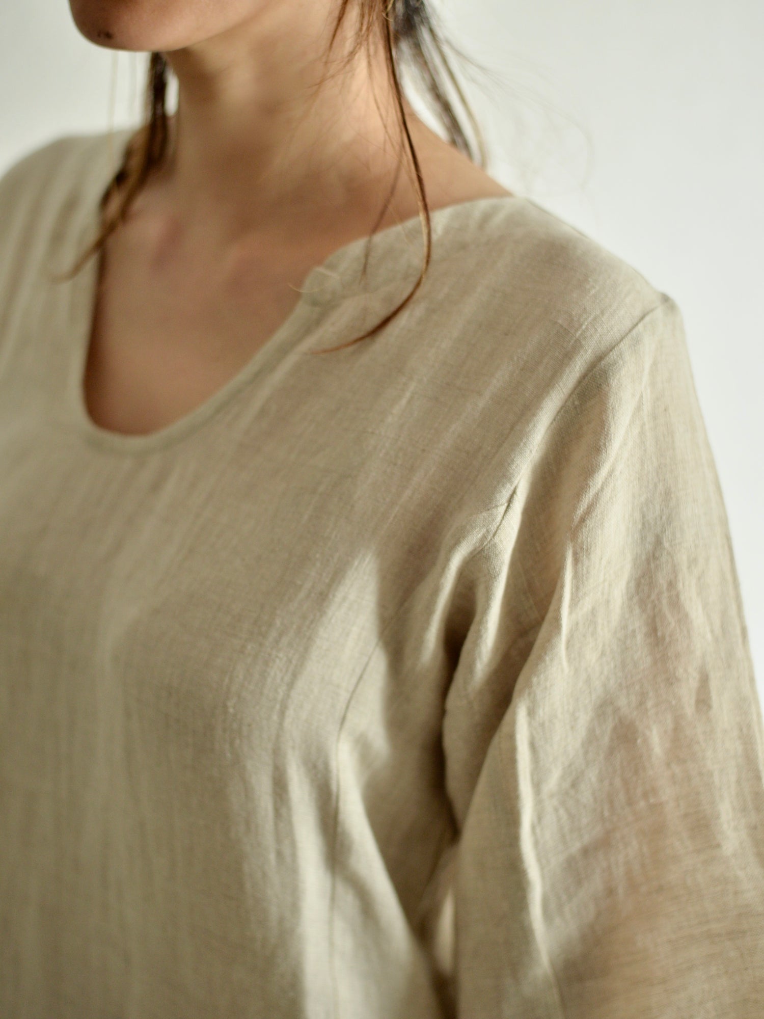 リネン リラックス ワンピース Flax Natural