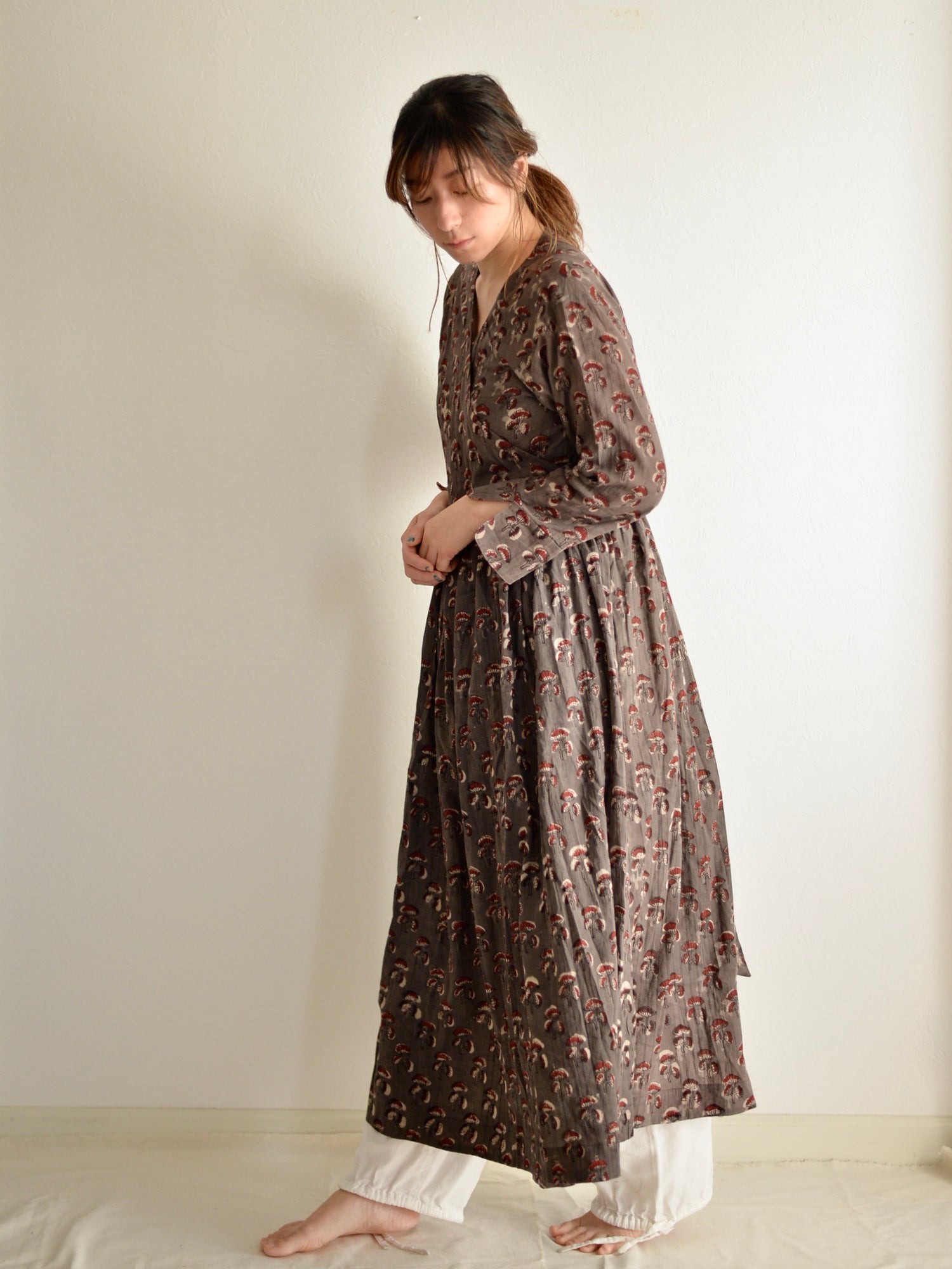 カシュクール ワンピース アジュラック ブロックプリント カシーシュ