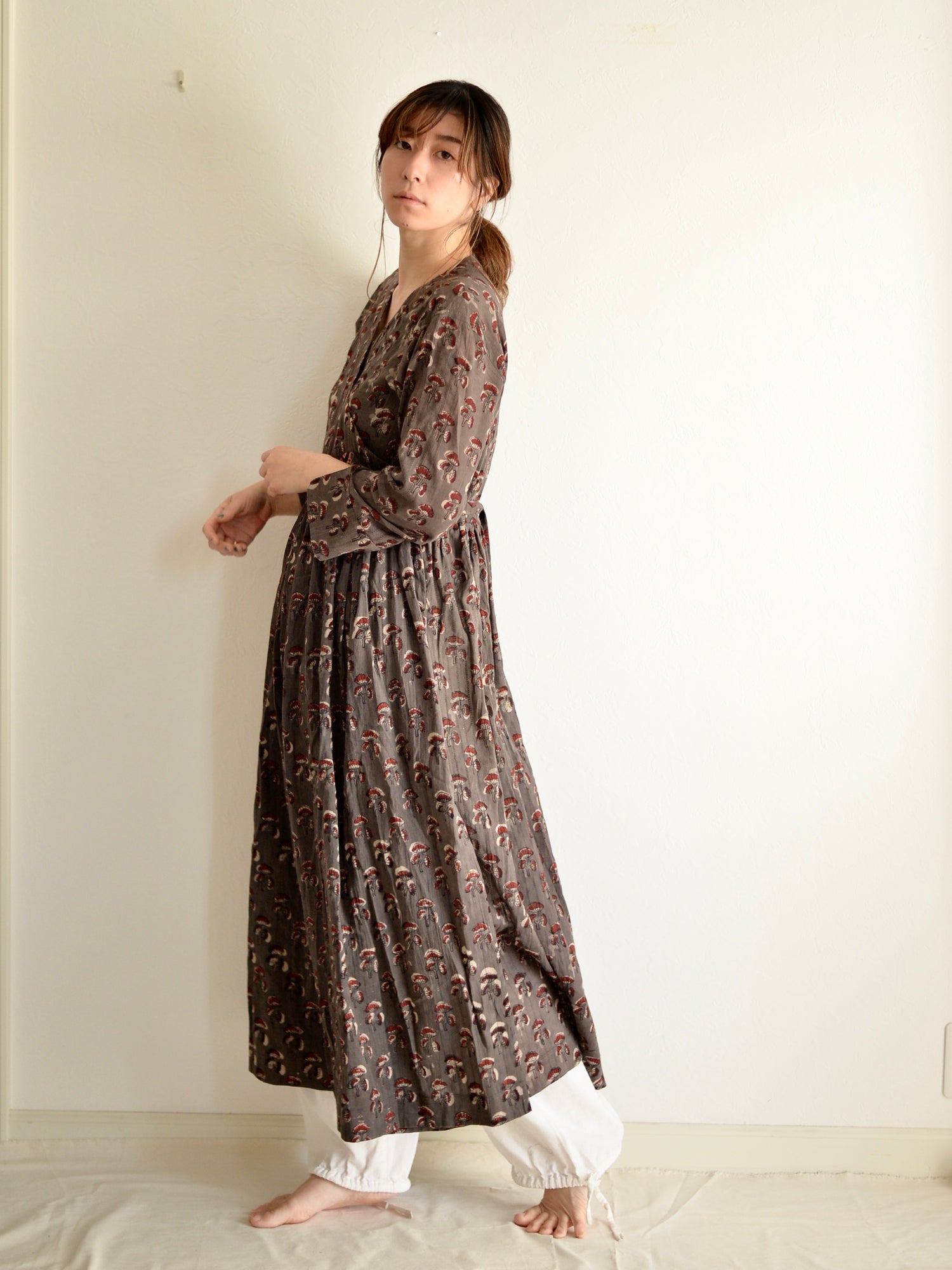 カシュクール ワンピース アジュラック ブロックプリント カシーシュ