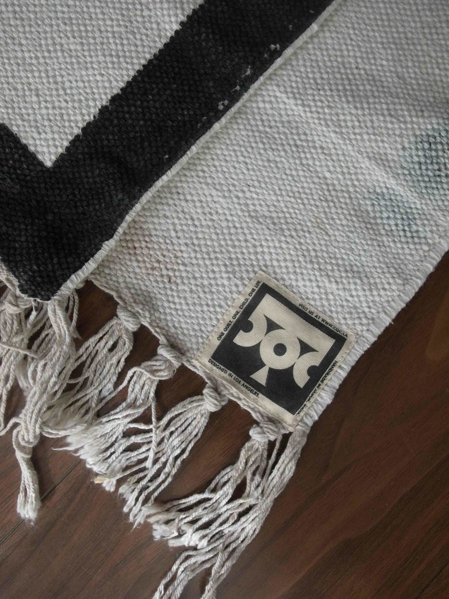 ハンドブロックプリント コットンラグ