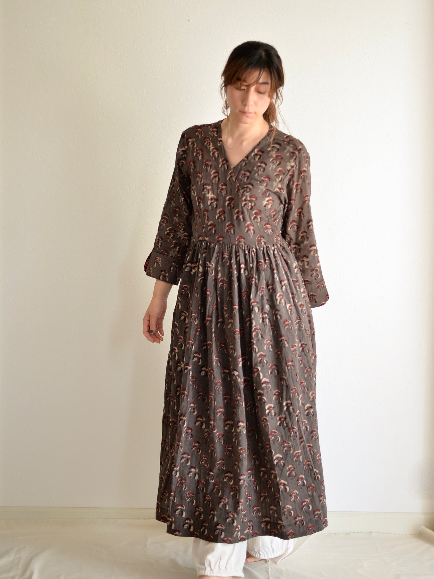 カシュクール ワンピース アジュラック ブロックプリント カシーシュ