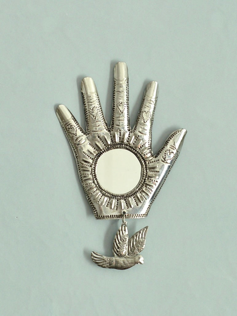 メキシコ ブリキ 壁掛けミラー オハラタ