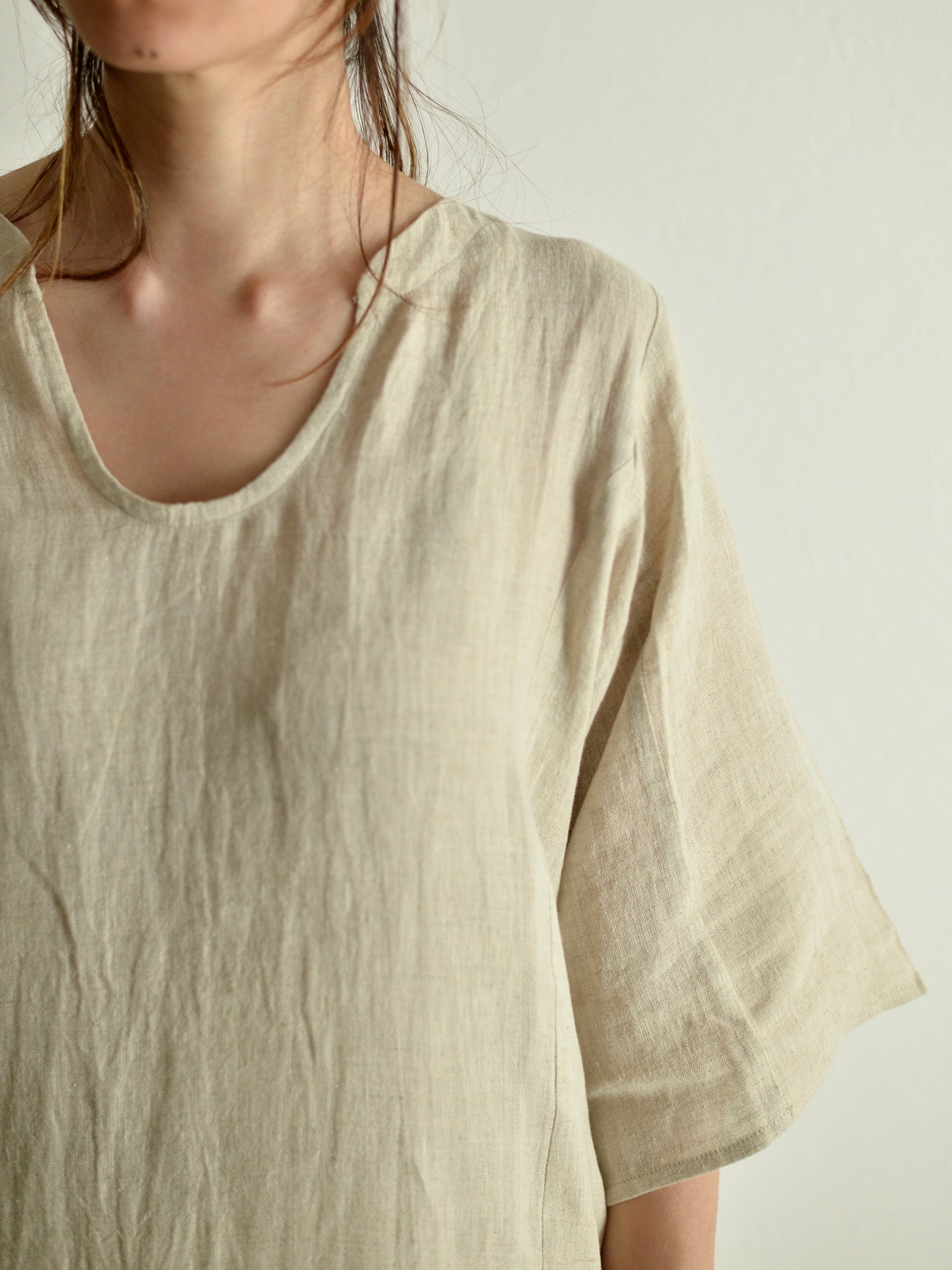 リネン リラックス ワンピース Flax Natural