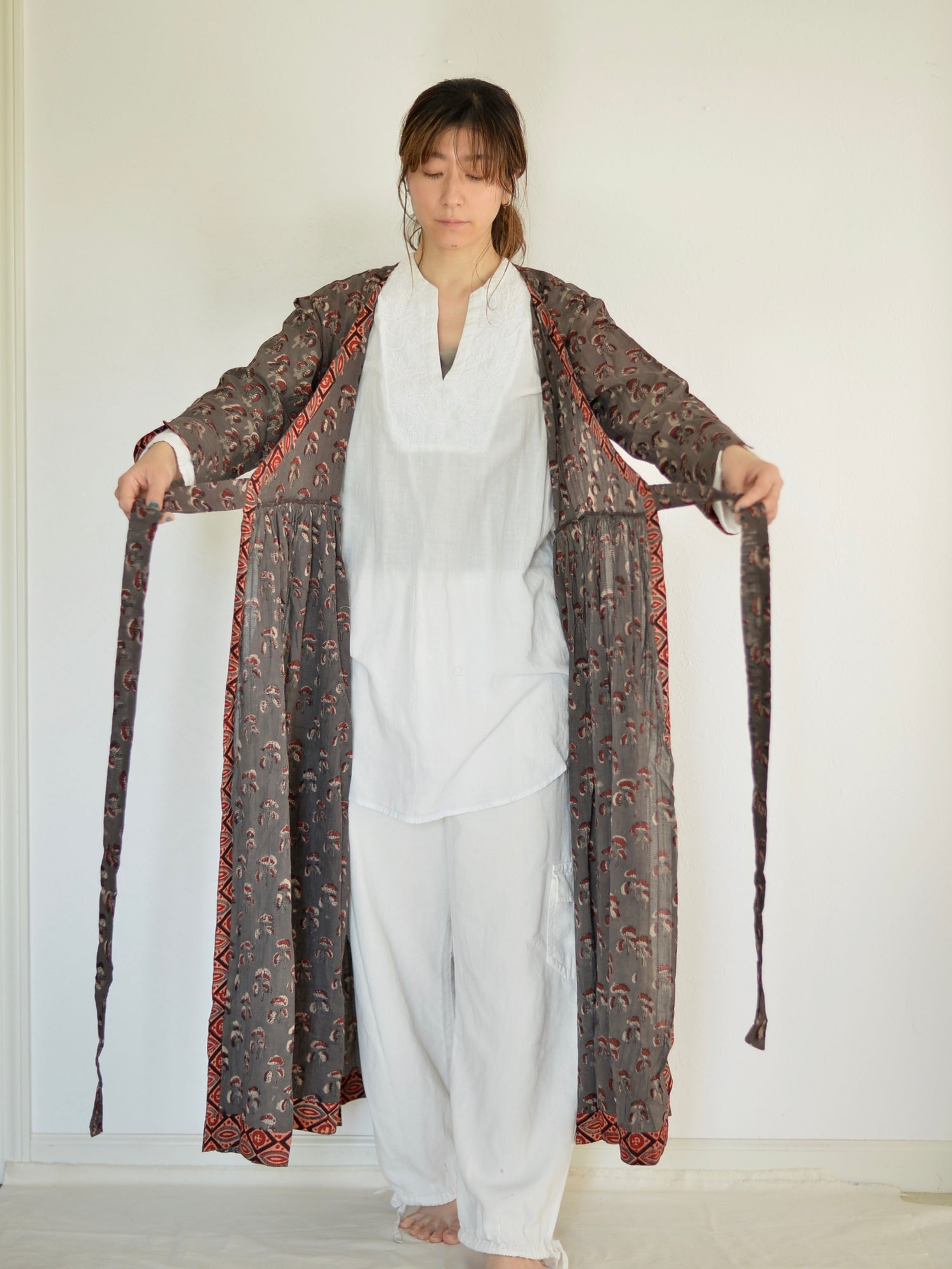 カシュクール ワンピース アジュラック ブロックプリント カシーシュ