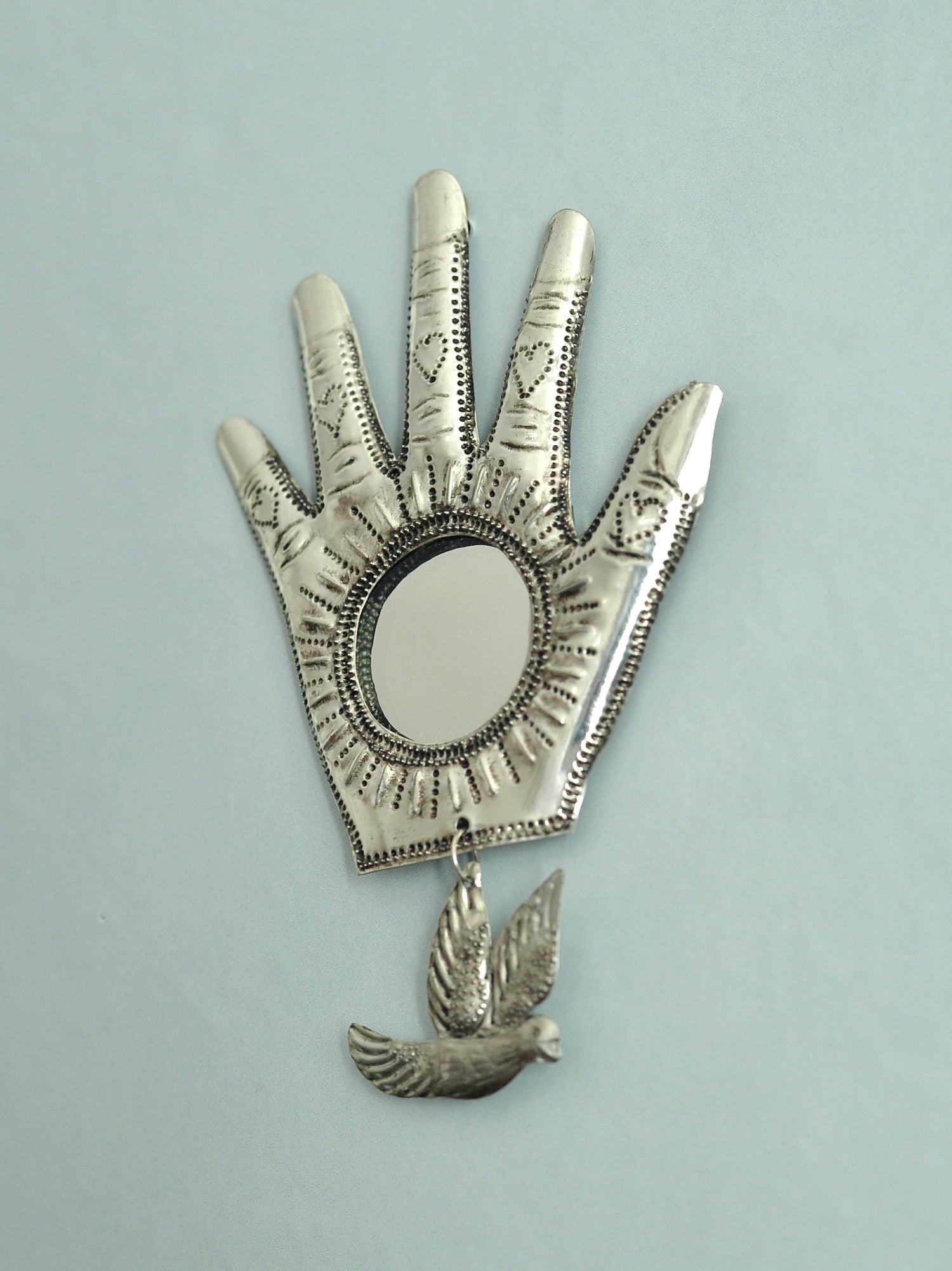 メキシコ ブリキ 壁掛けミラー オハラタ