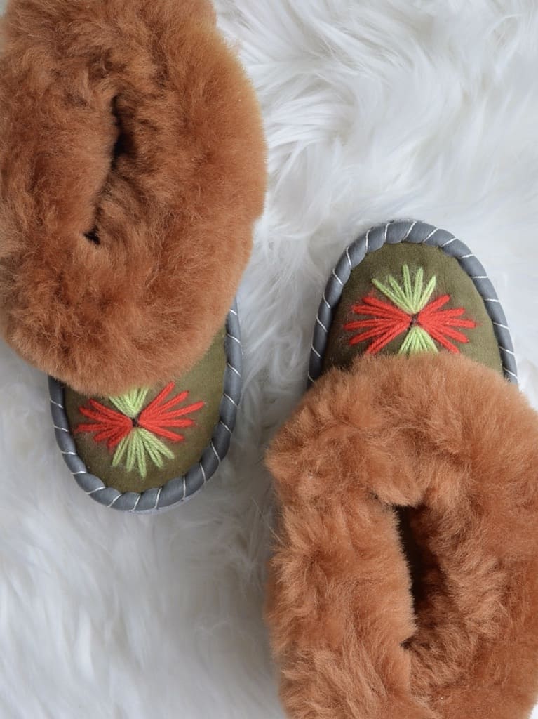 Kids シープスキン ルームシューズ (約20cm)