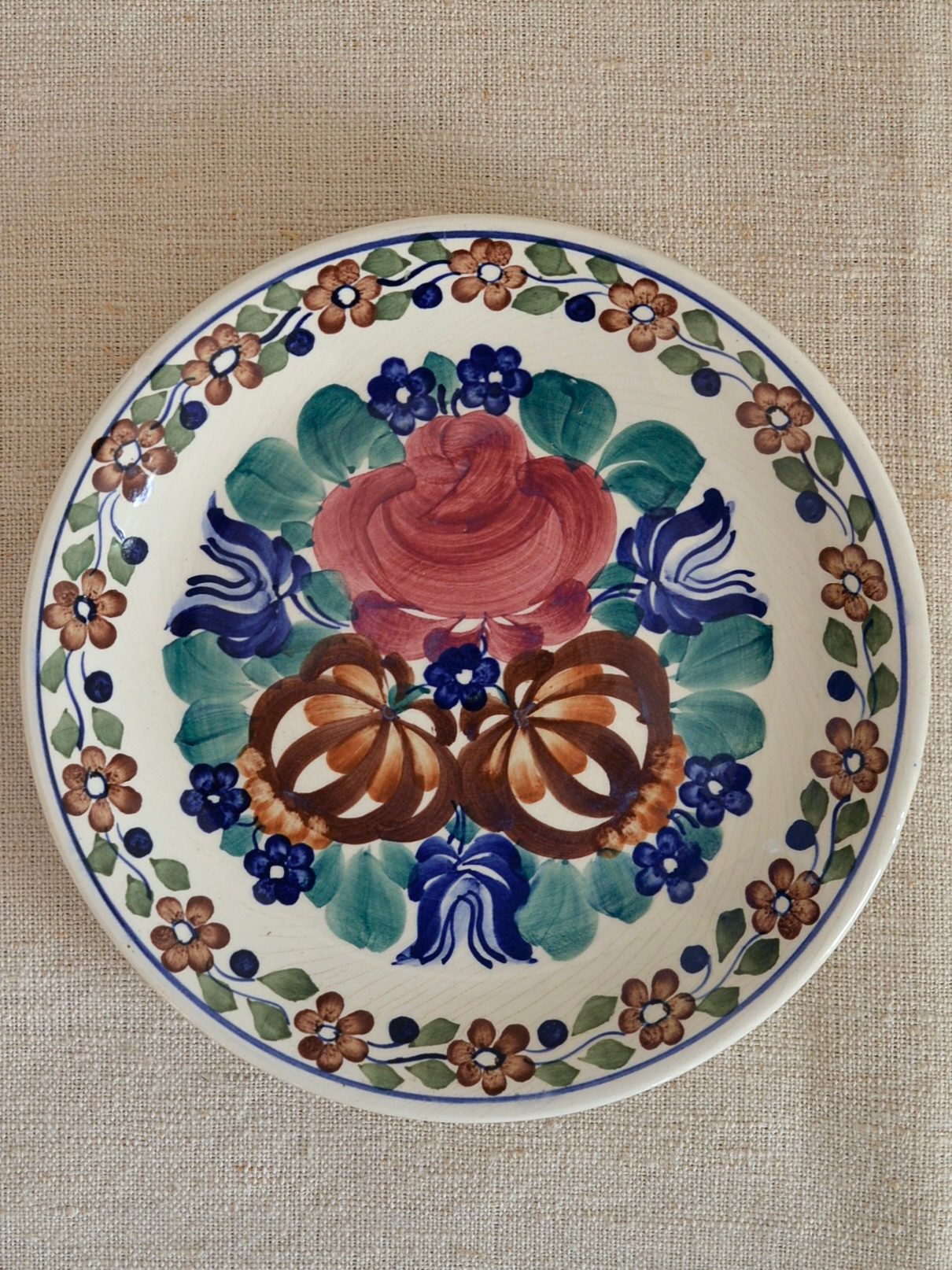 ヴィンテージ ヴウォツワヴェク陶器 プレート