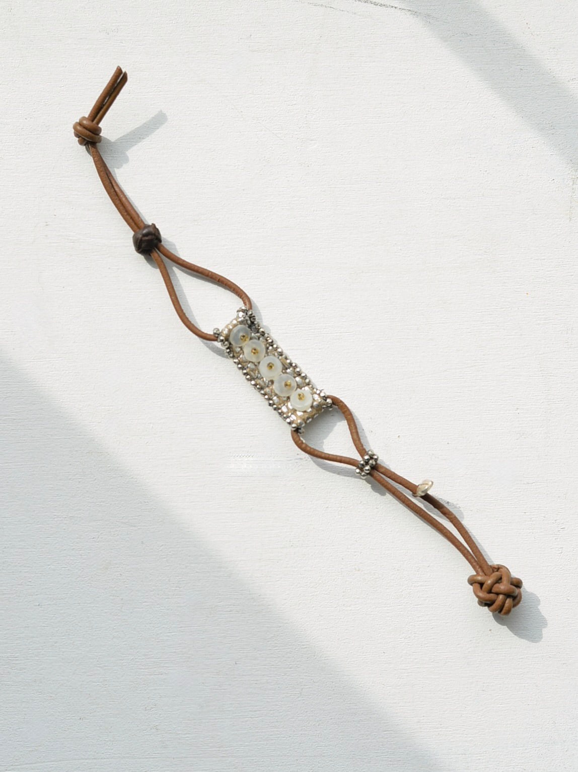 半貴石 レザーブレスレット