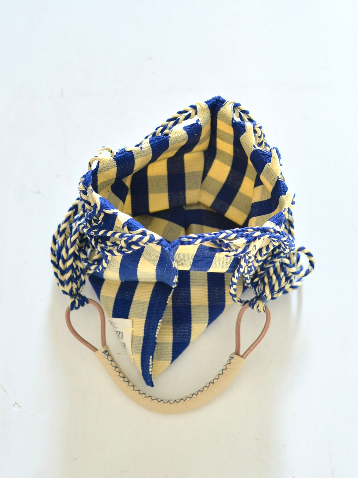 メキシコ ハンモックバッグ レザーハンドル S【BLUE】