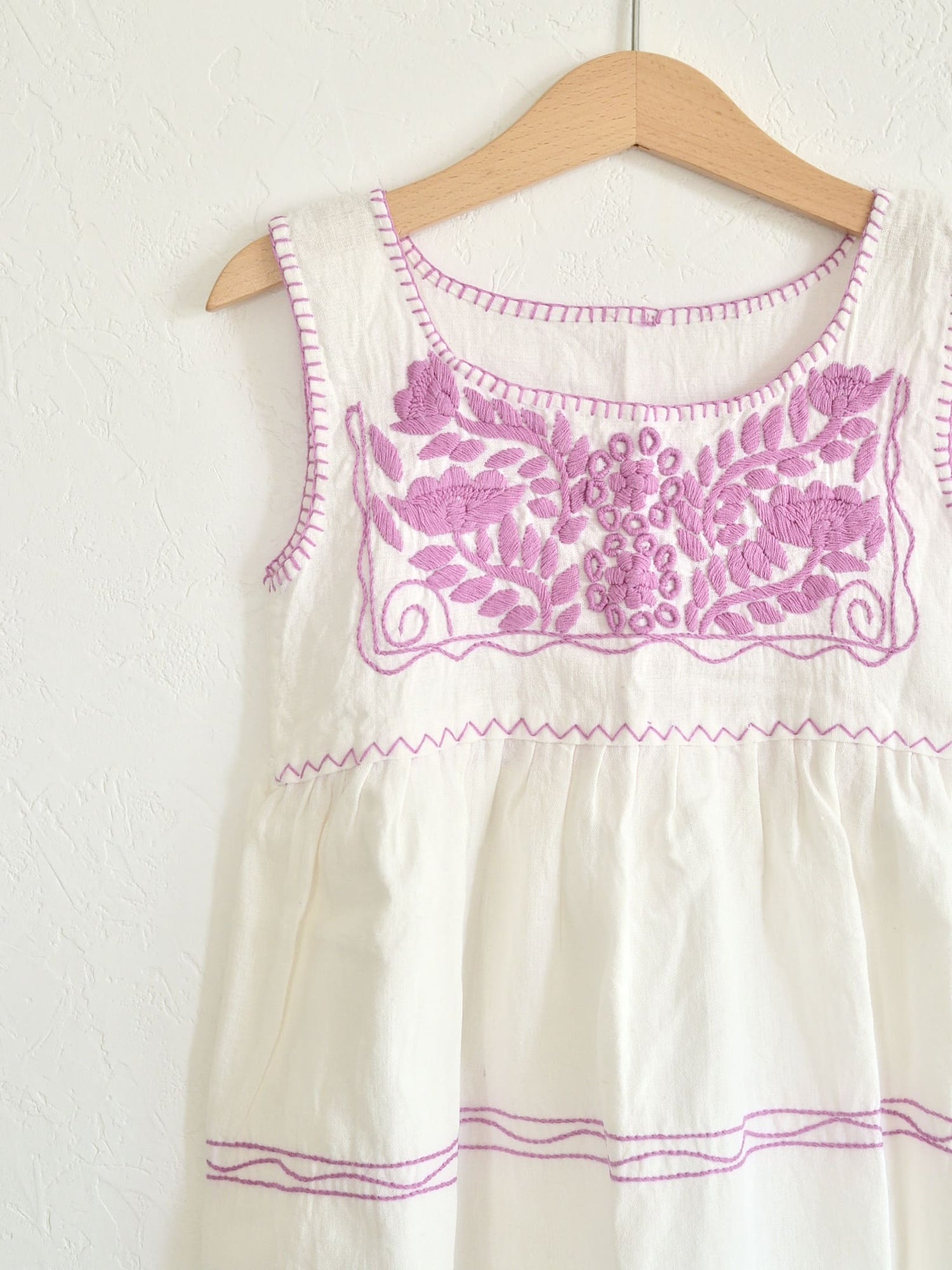 Kids メキシコ刺繍ワンピース ノースリーブ