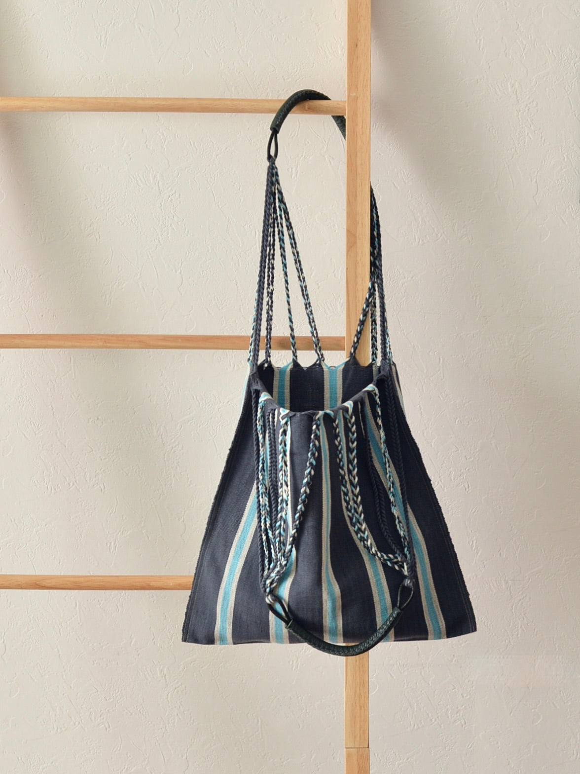 【残り1点】メキシコ ハンモックバッグ レザーハンドル