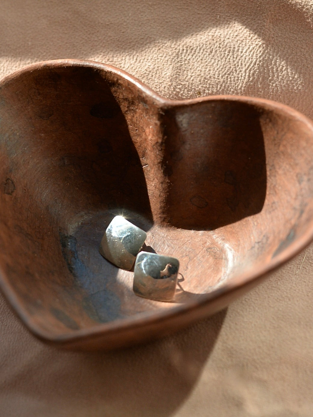 Mexican Silver925 フラットスクエアピアス