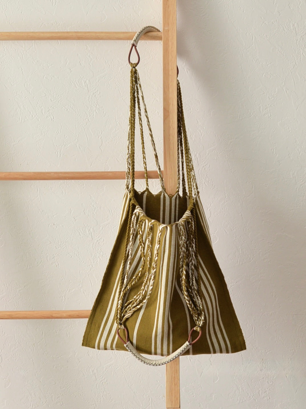 メキシコ ハンモックバッグ レザーハンドル