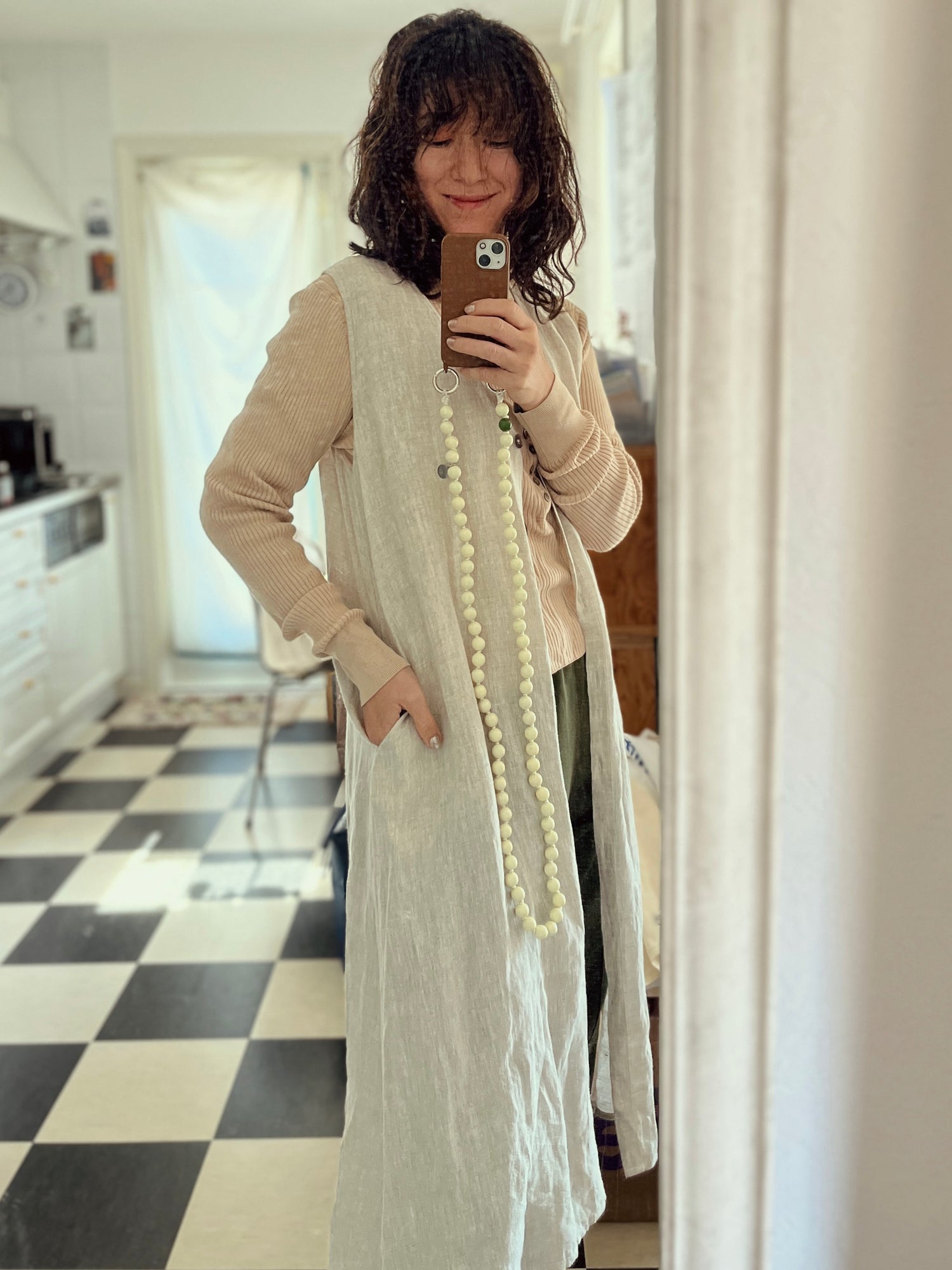 リネン ジレ Flax Natural