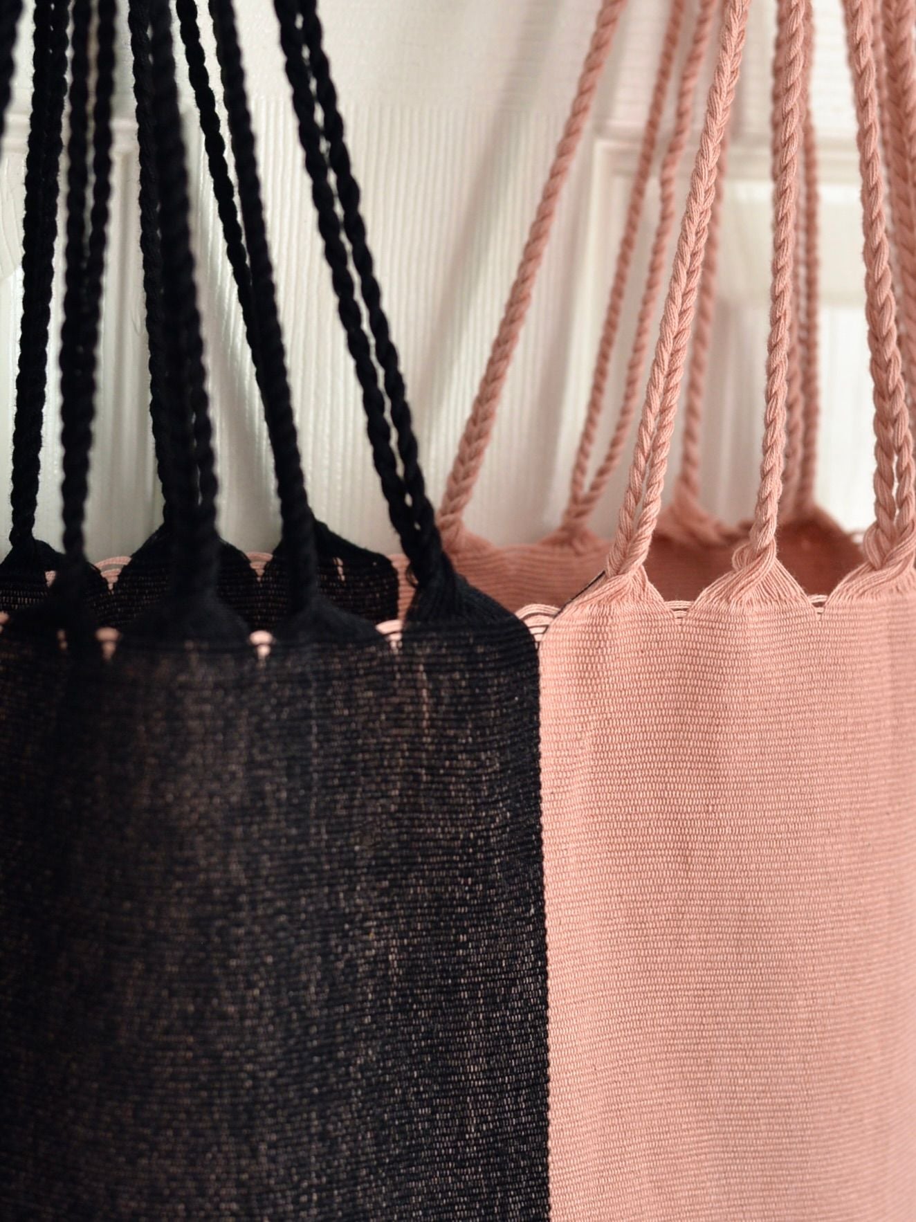 【残り1点】メキシコ ハンモックバッグ レザーハンドル ツートン