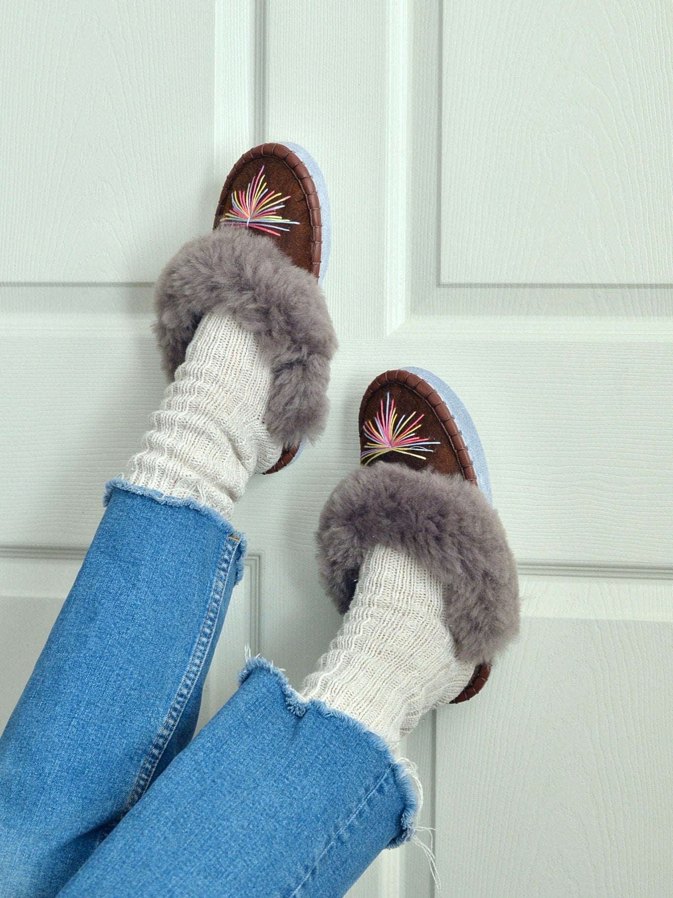 シープスキン ルームシューズ【スリッパタイプ】