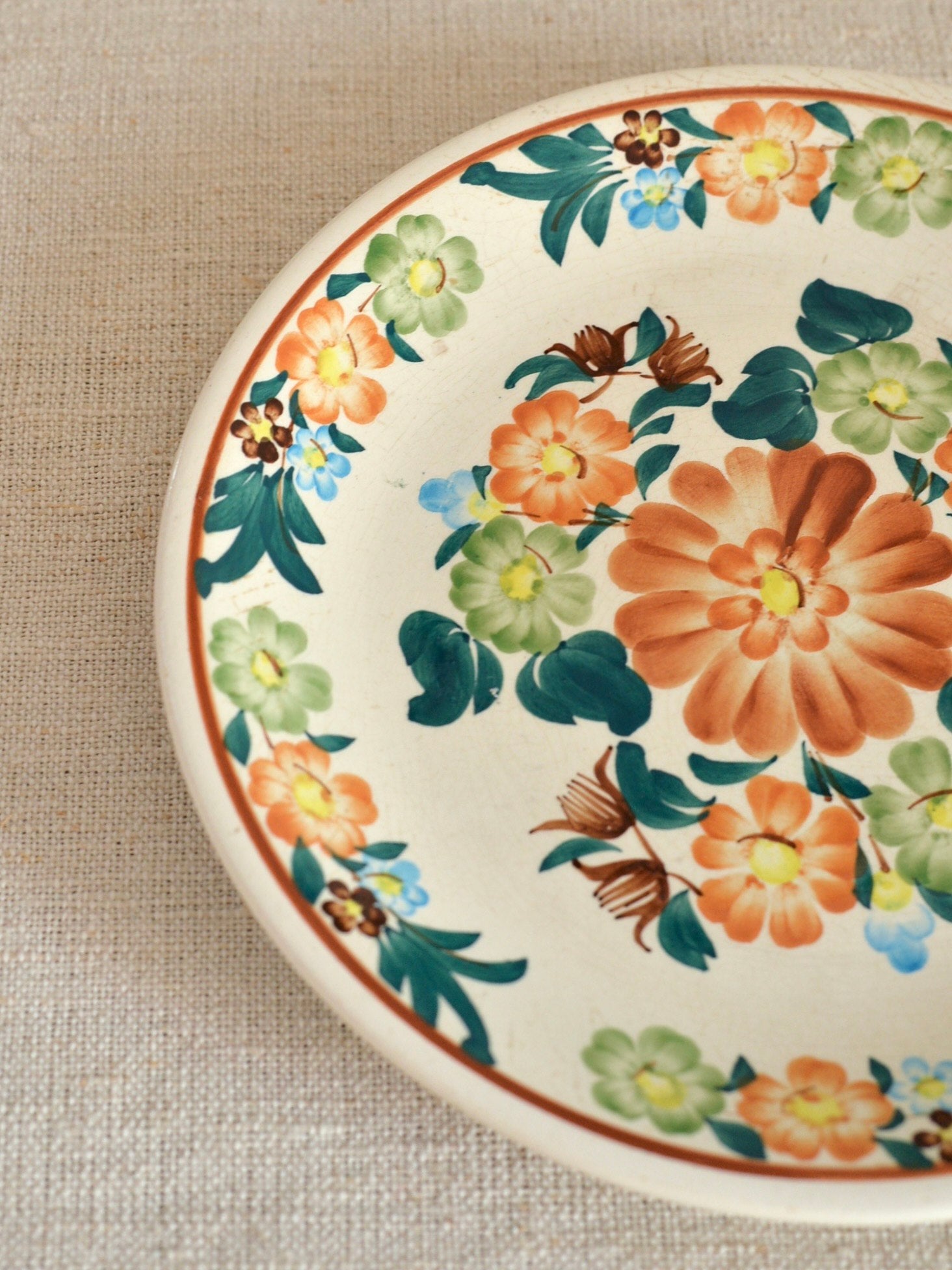 ヴィンテージ ヴウォツワヴェク陶器 プレート