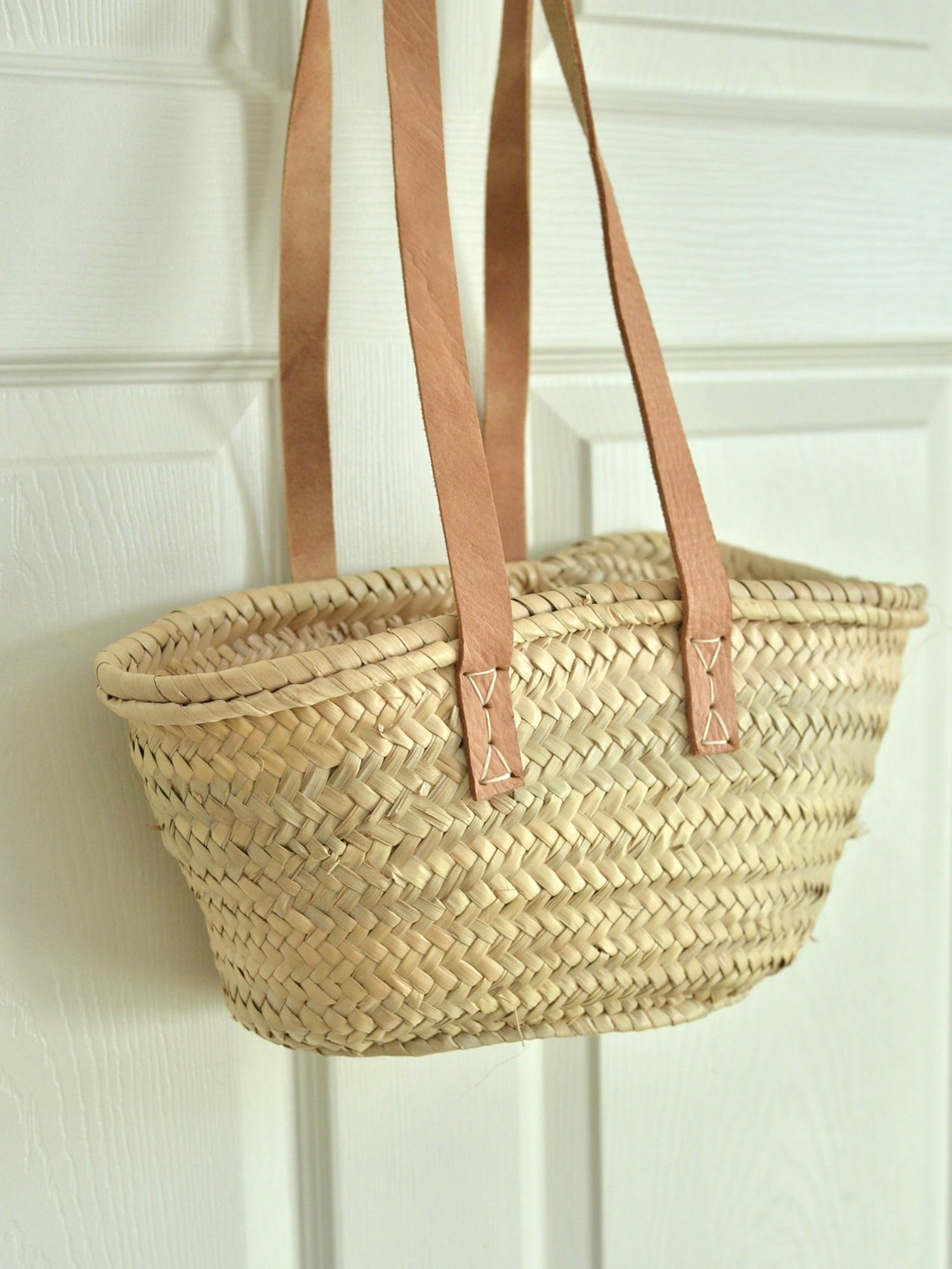 【残り1点】モロッコ かごバッグ ロングハンドル
