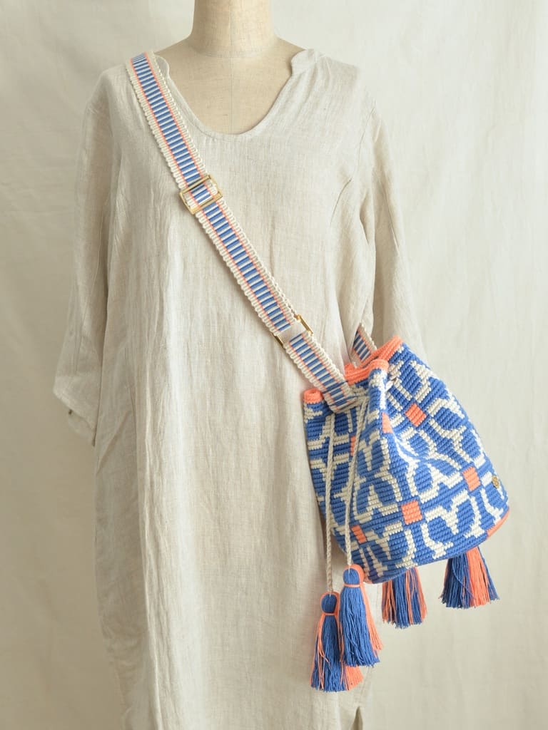 コロンビアのモチーラ 手編みハンドバッグ【ストラップ長さ調節】