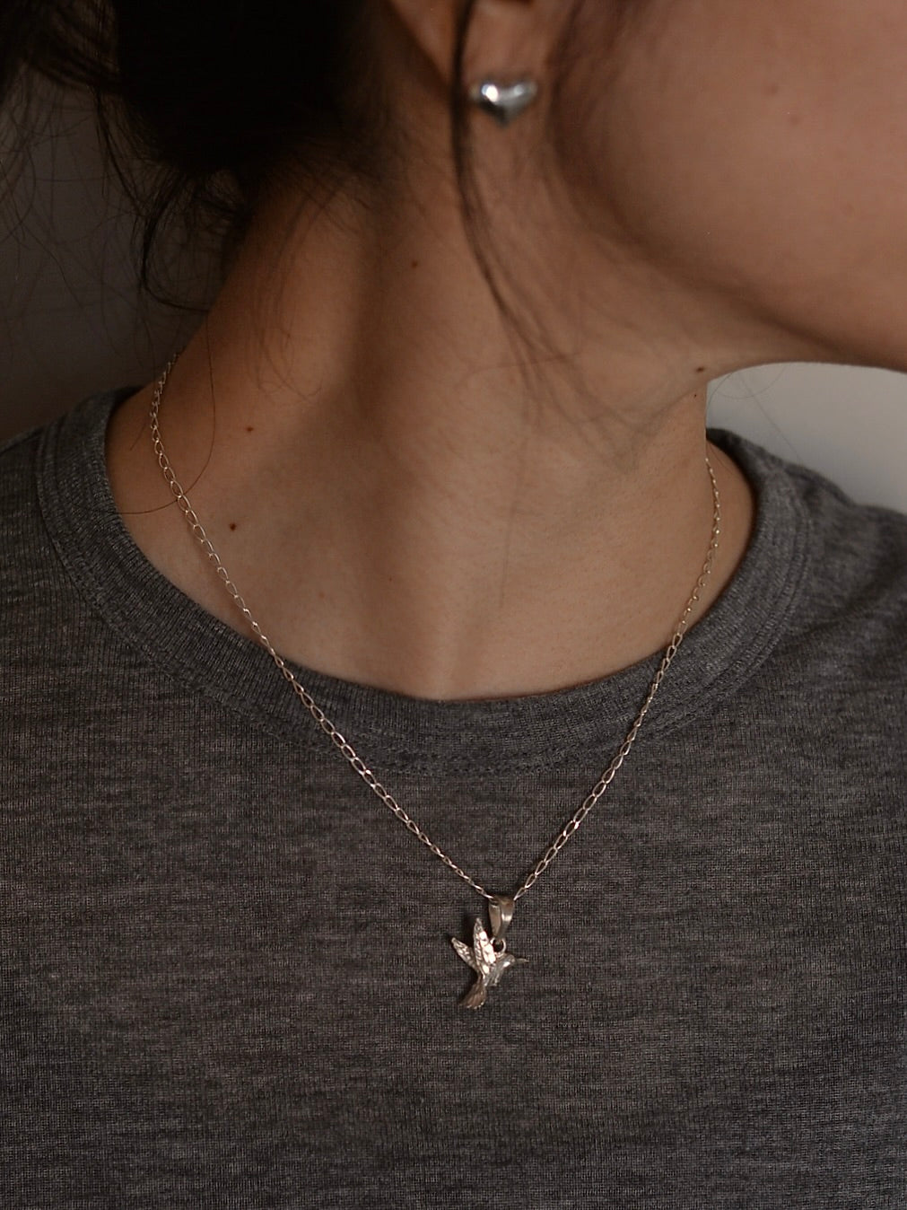 【1/22頃発送予定】Mexican Silver925 ハチドリ チャームネックレス