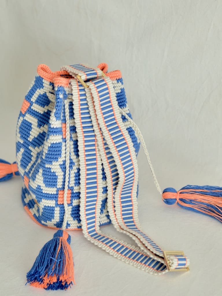 コロンビアのモチーラ 手編みハンドバッグ【ストラップ長さ調節】