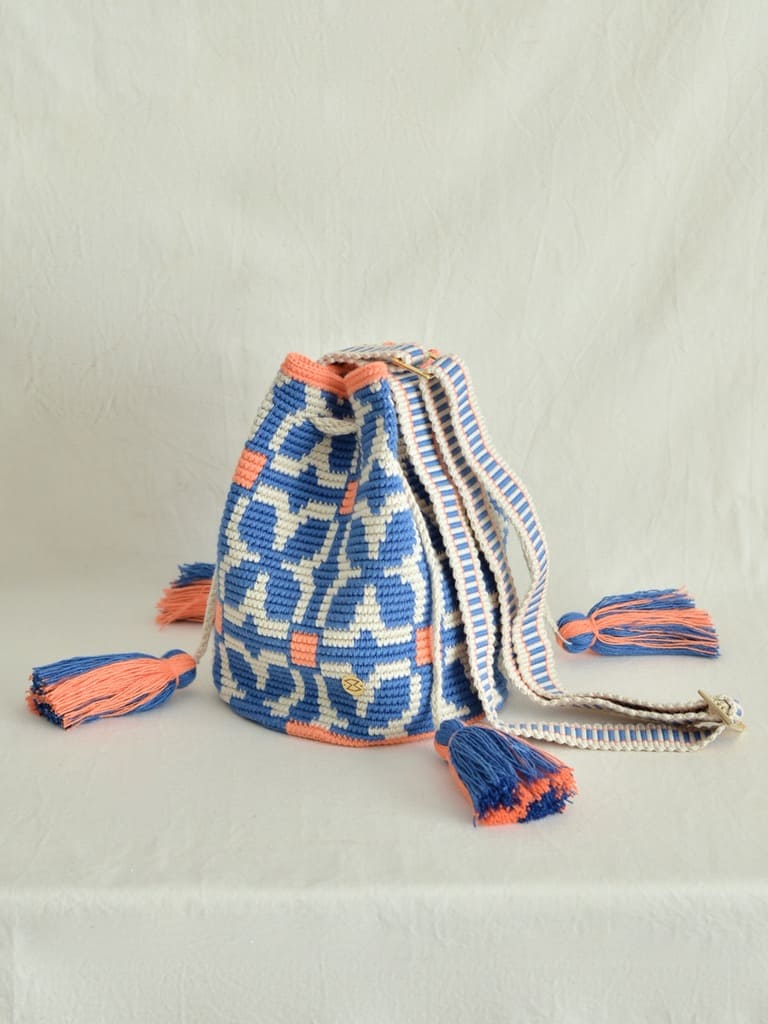 コロンビアのモチーラ 手編みハンドバッグ【ストラップ長さ調節】