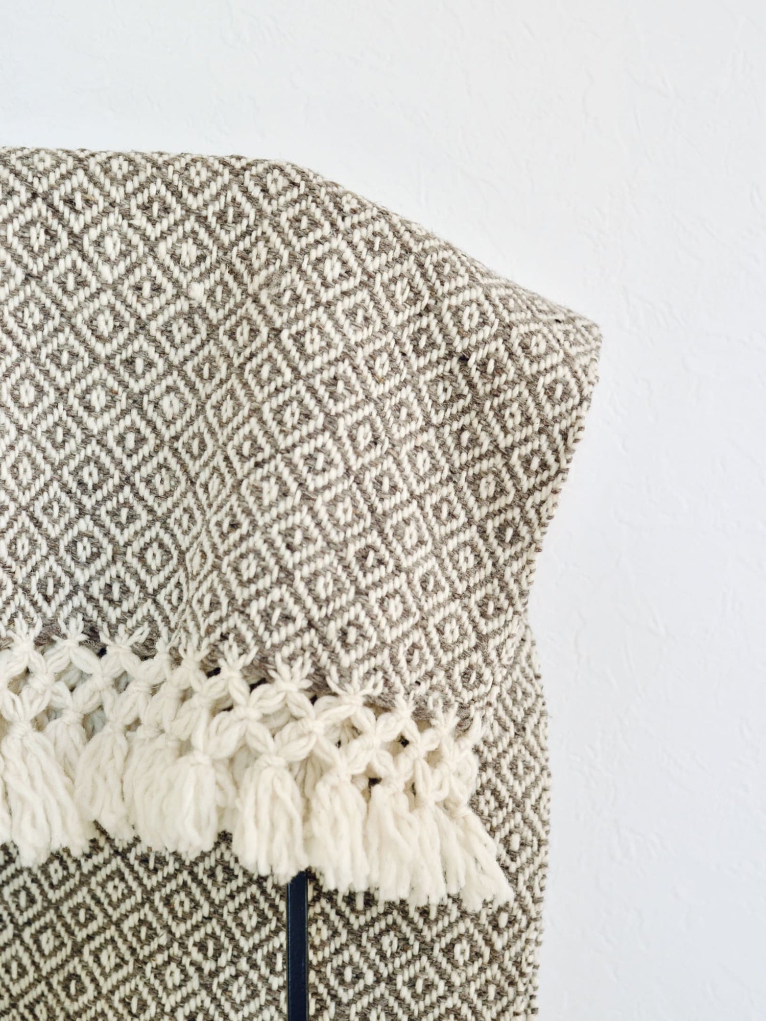 メキシコ ウール 大判ショール グレー