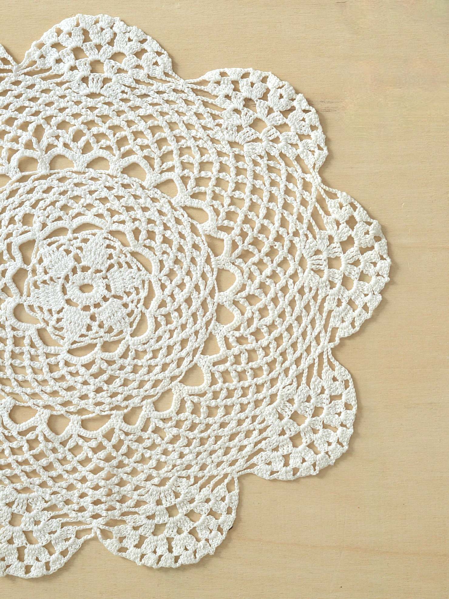 クロシェ レースドイリー 直径28cm