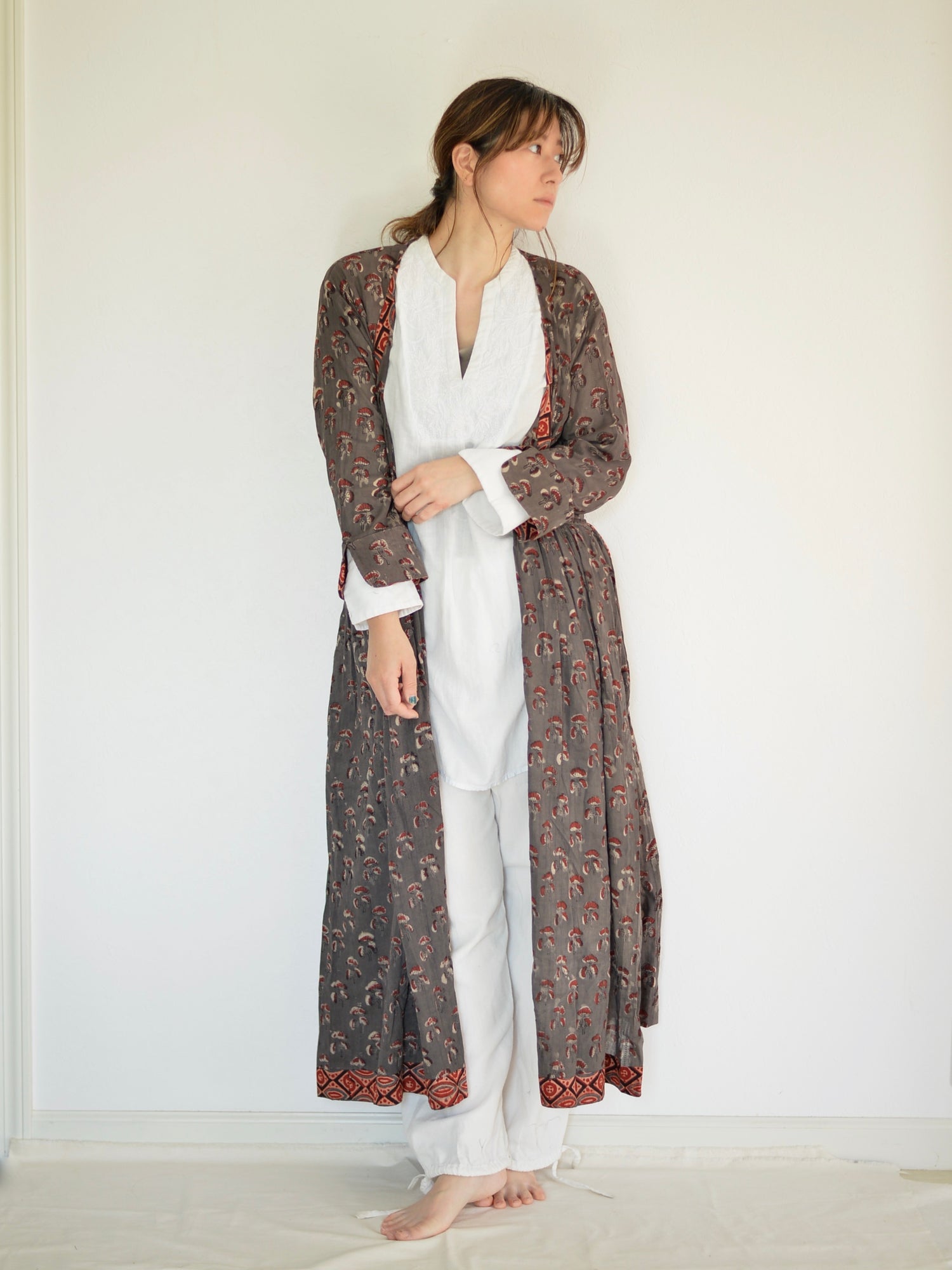 カシュクール ワンピース アジュラック ブロックプリント カシーシュ