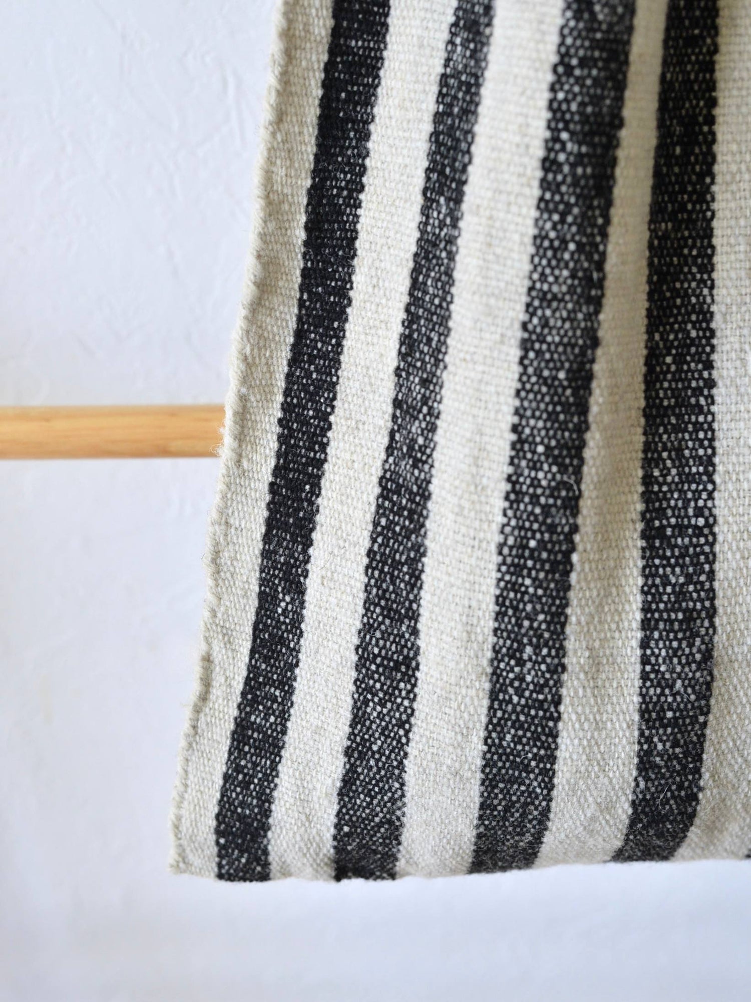 メキシコ ウール ハンモックバッグ レザーハンドル Black