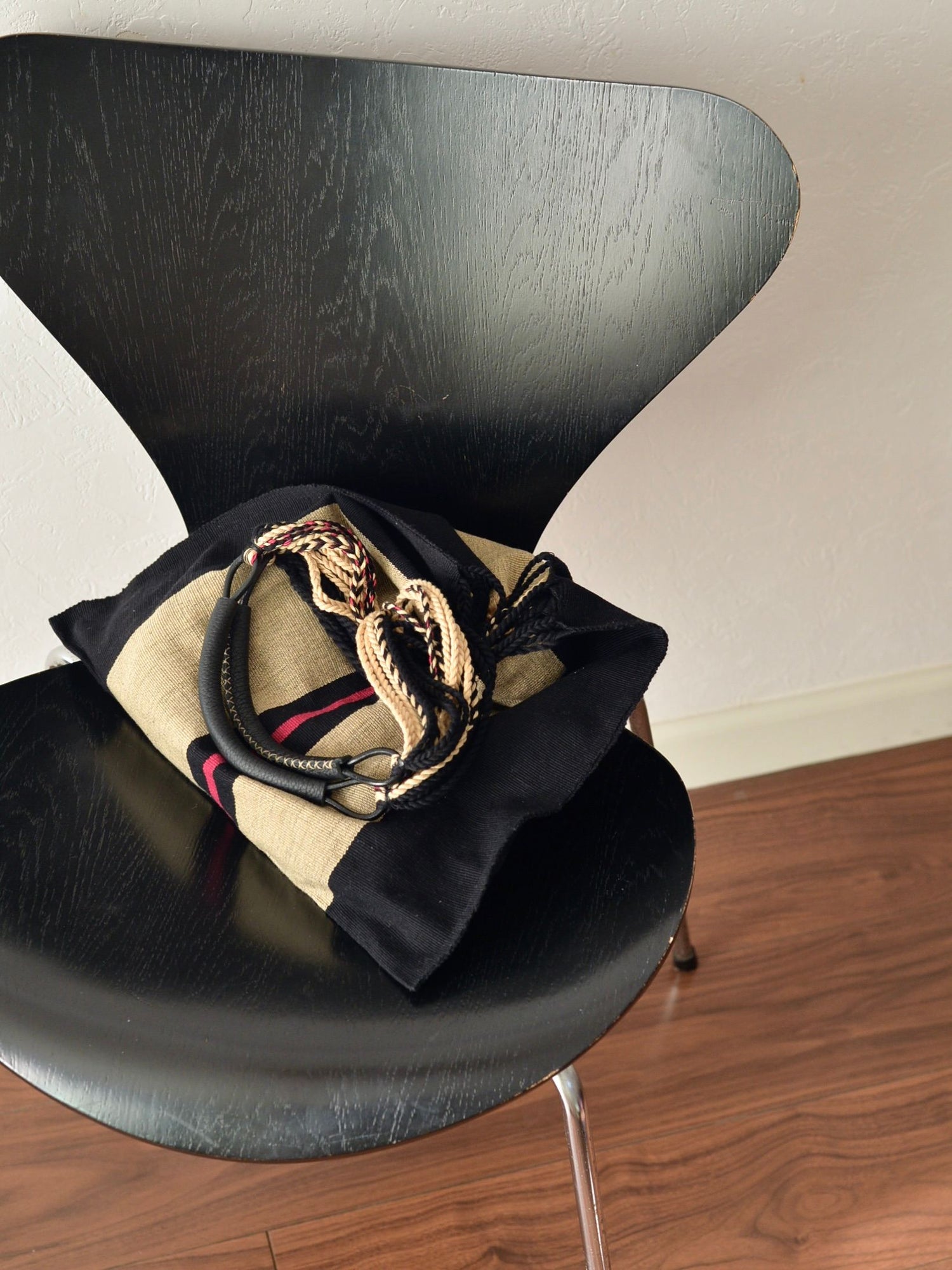 メキシコ ハンモックバッグ レザーハンドル