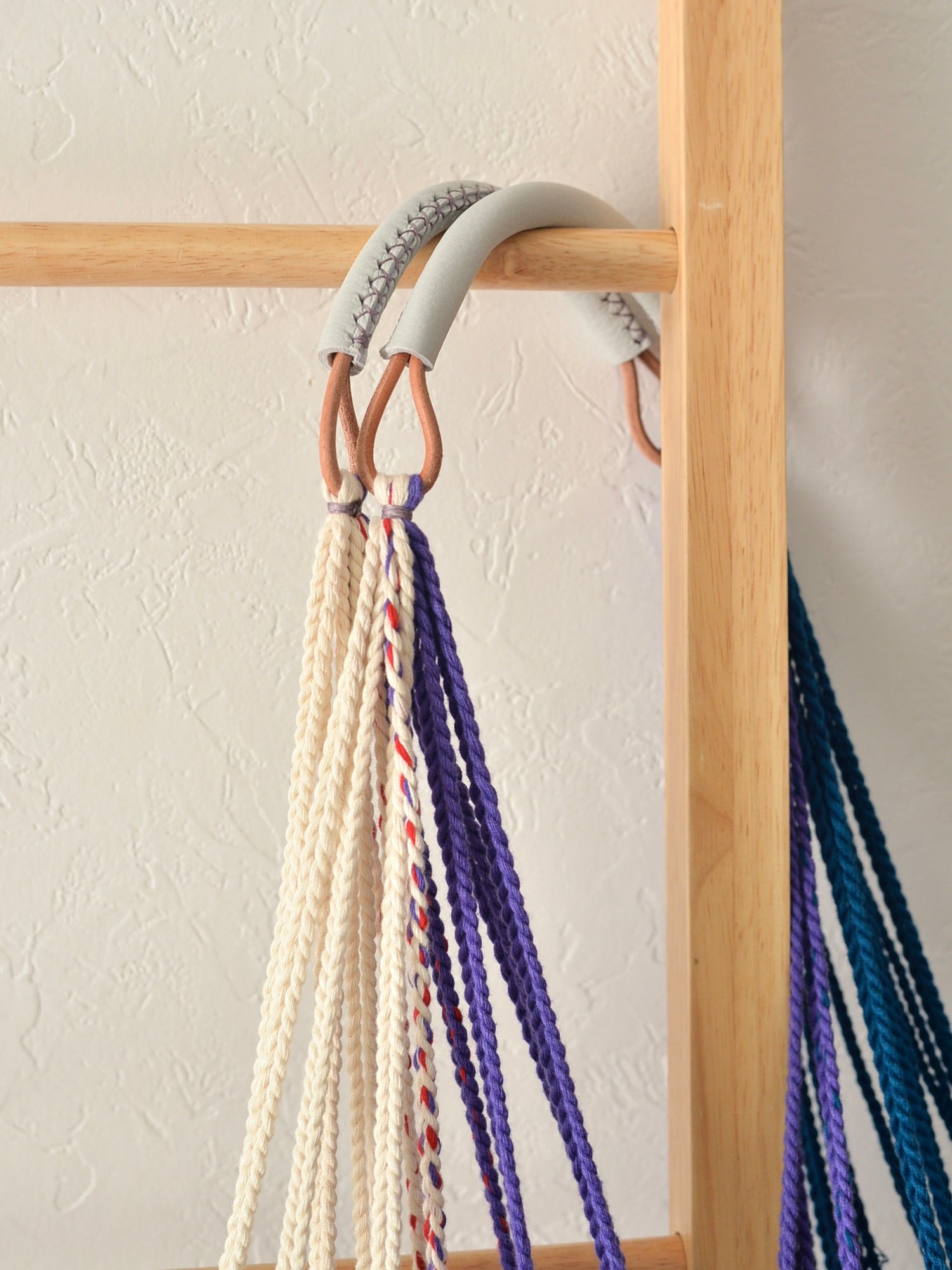 メキシコ ハンモックバッグ レザーハンドル