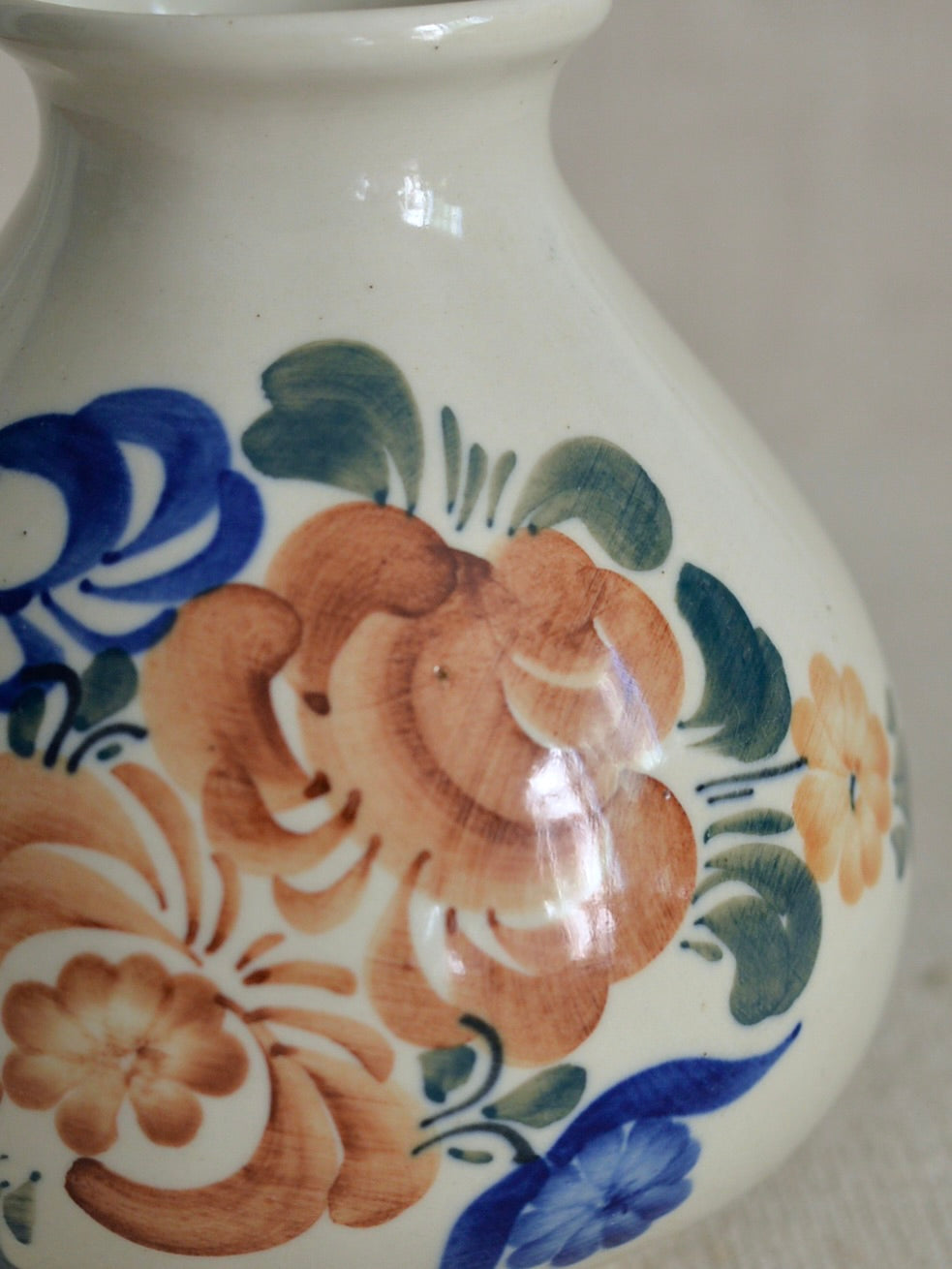 ヴィンテージ ヴウォツワヴェク陶器 フラワーベース