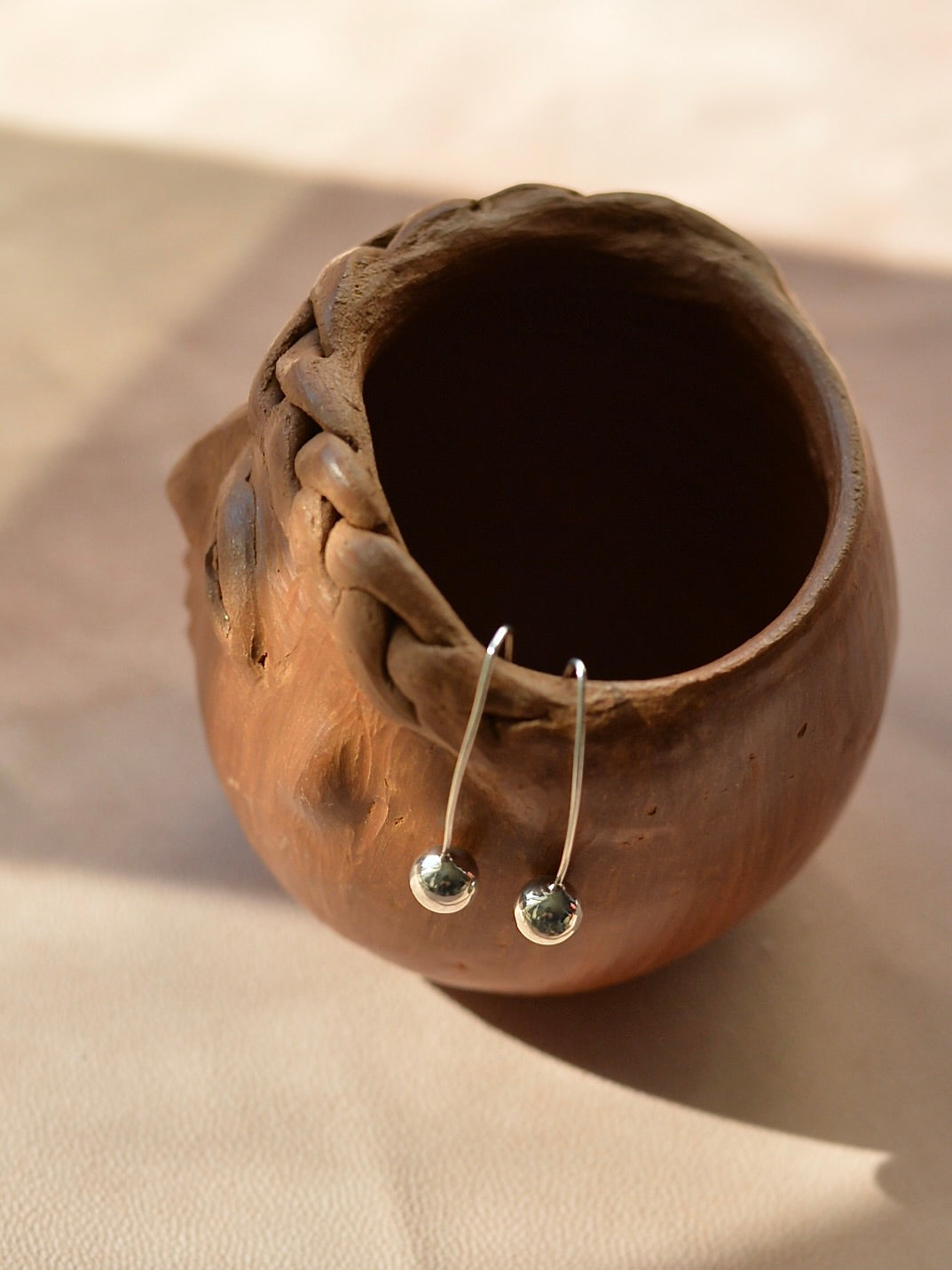 Mexican Silver925 ボールフックピアス