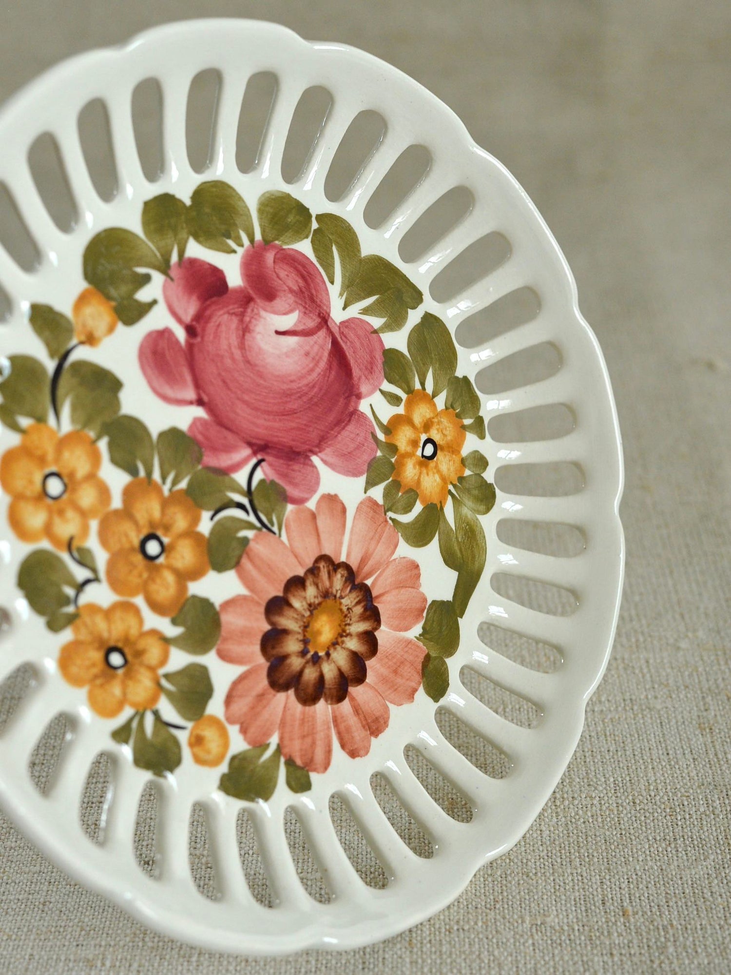 ヴィンテージ ヴウォツワヴェク陶器 プレート 壁掛け皿