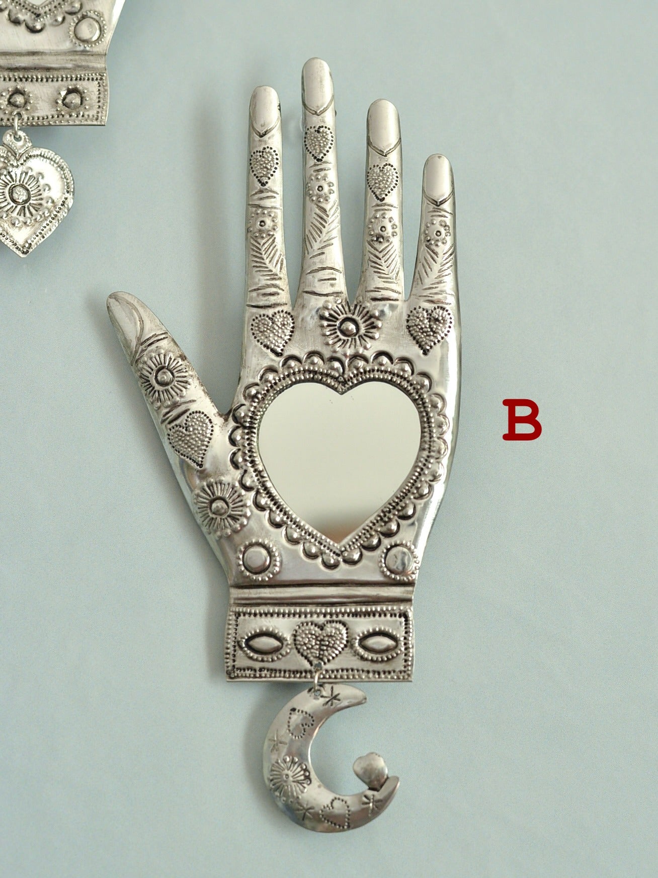 メキシコ ブリキ 壁掛けミラー オハラタ