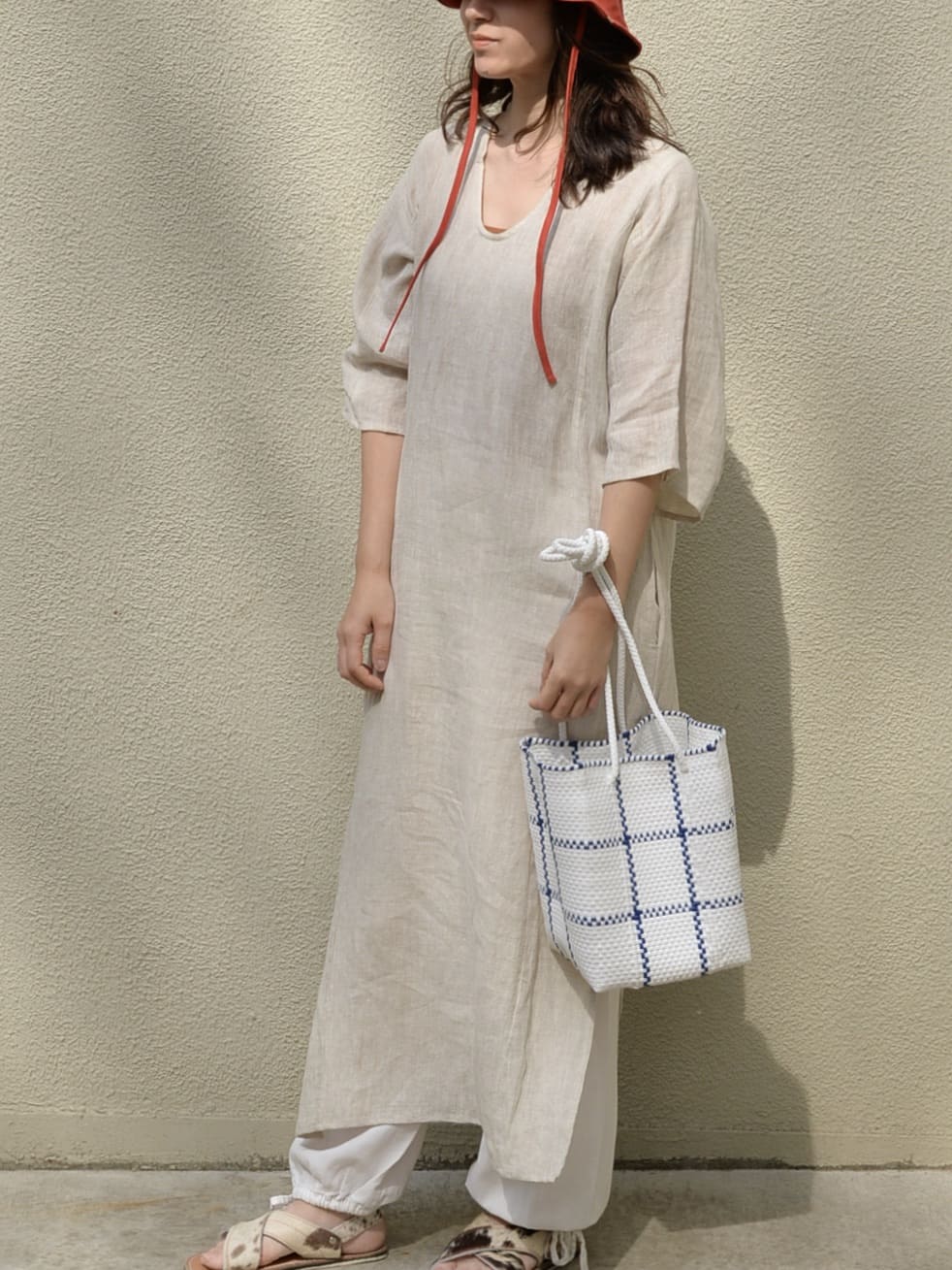 メキシコ メルカドバッグ ショルダー ホワイト×ブルー