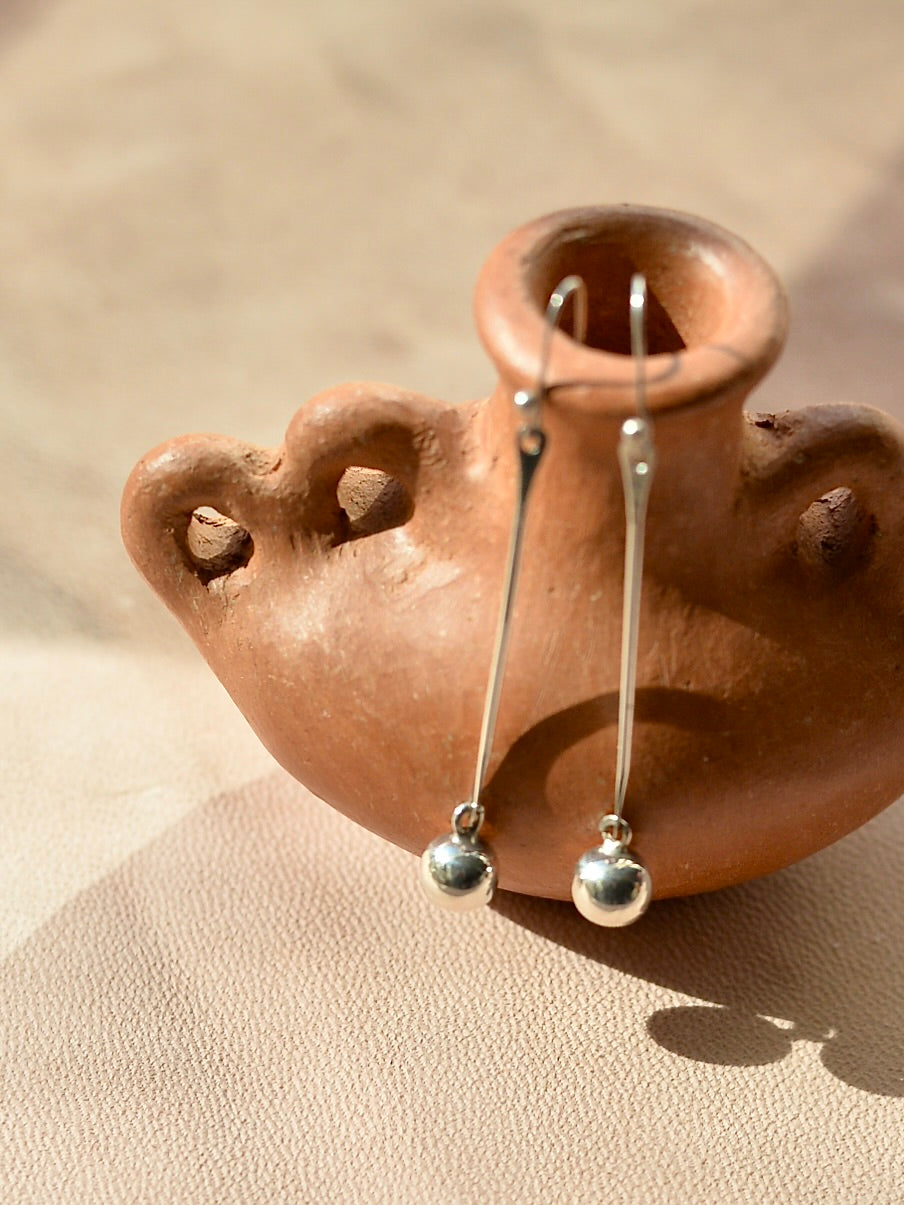 Mexican Silver925 ボールバーピアス