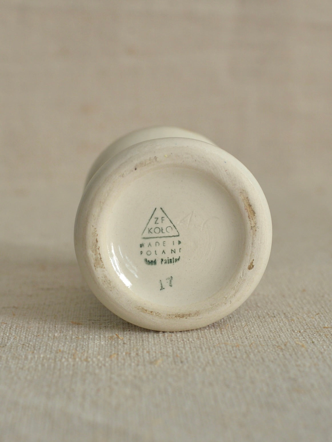 ヴィンテージ ヴウォツワヴェク陶器 フラワーベース