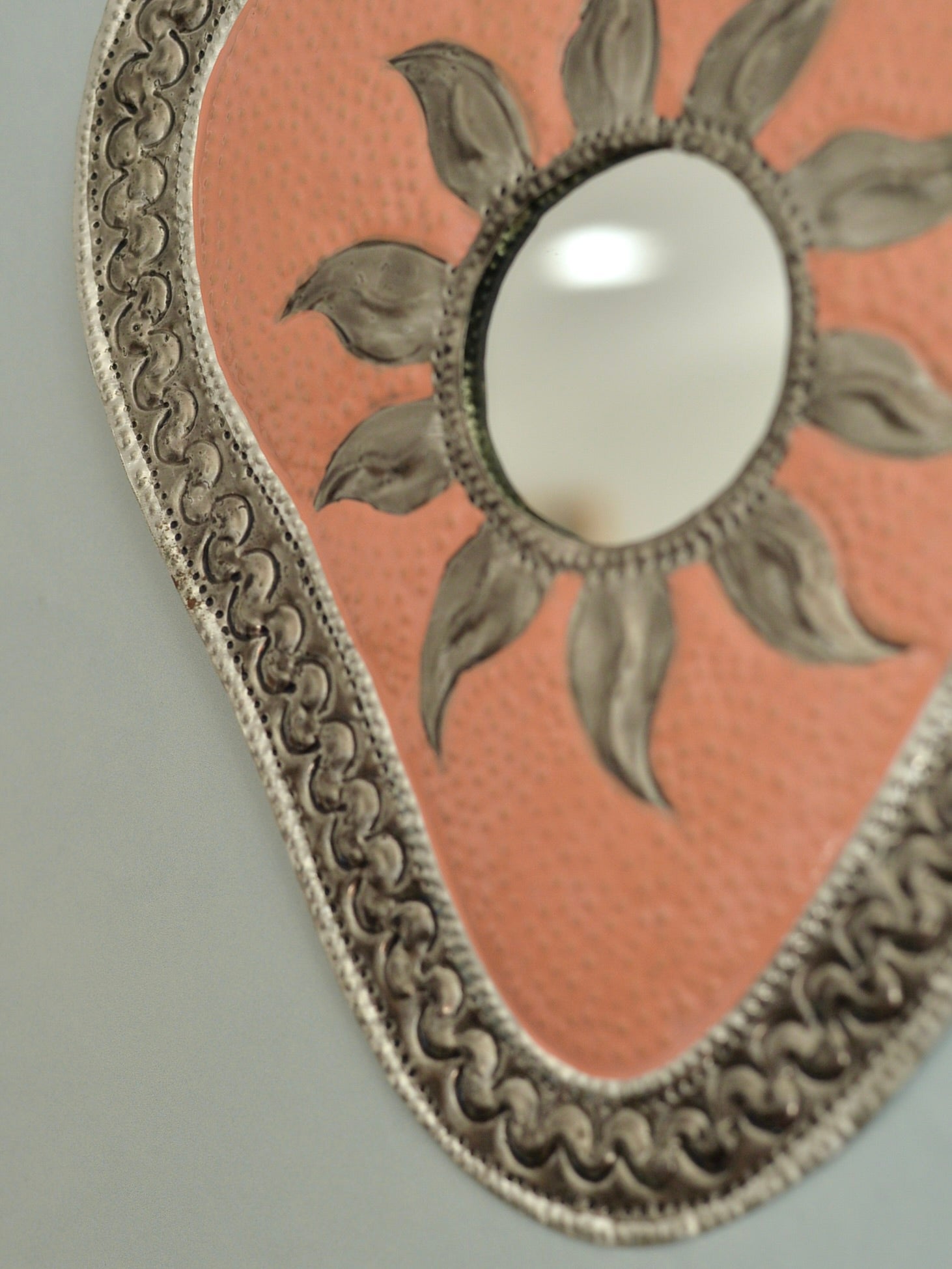 メキシコ ブリキ 壁掛けミラー オハラタ