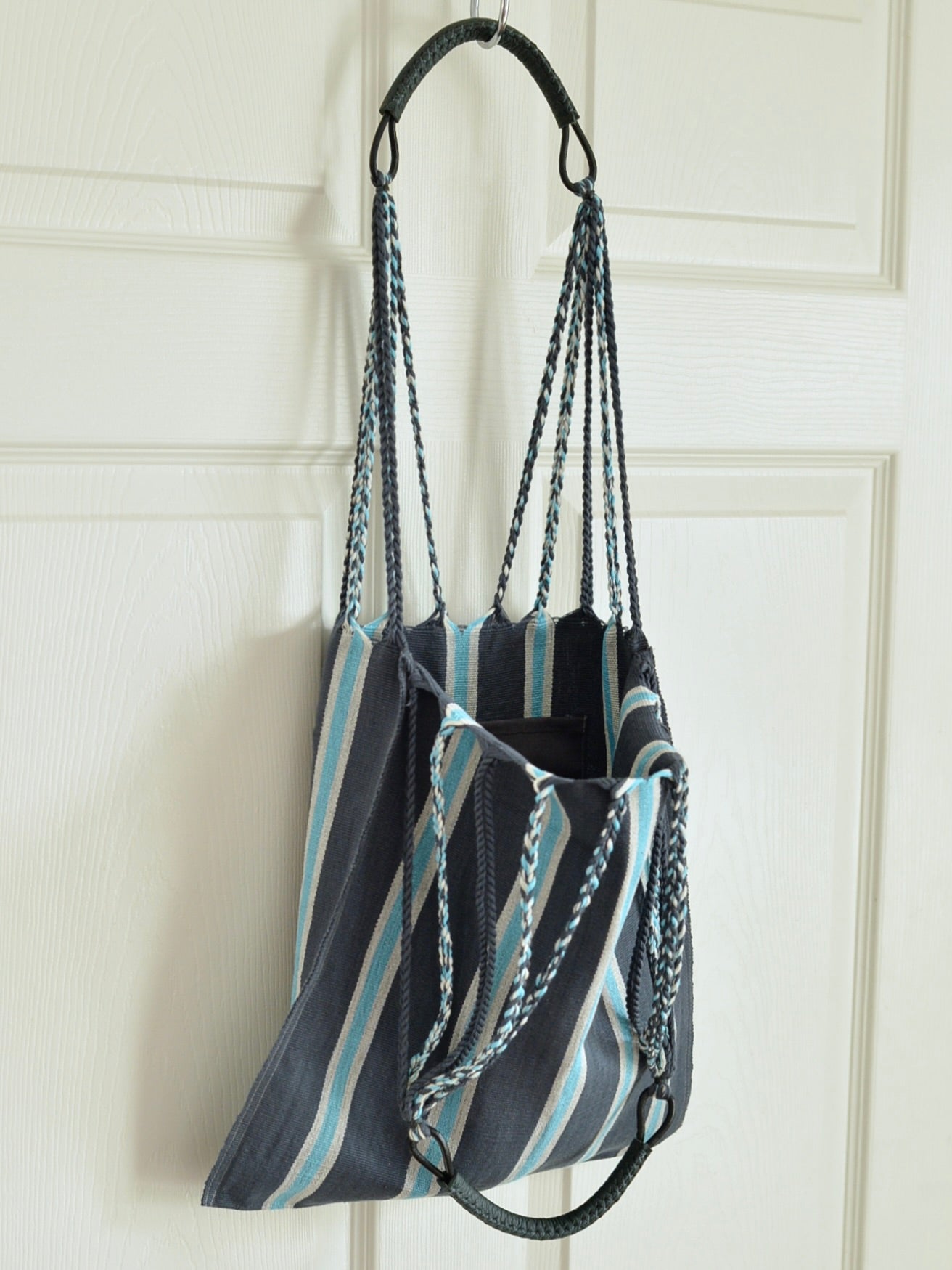 【残り1点】メキシコ ハンモックバッグ レザーハンドル