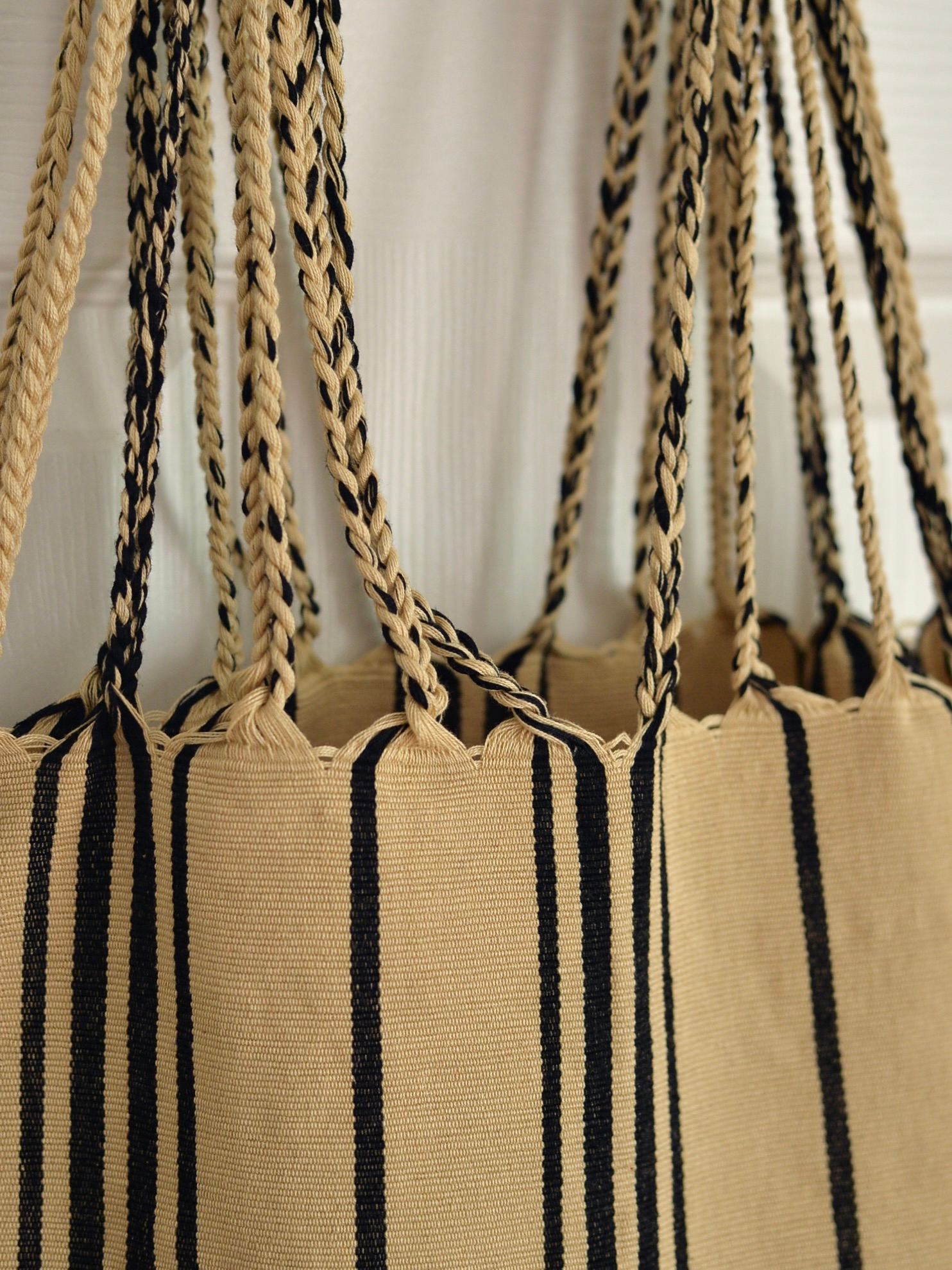 メキシコ ハンモックバッグ レザーハンドル