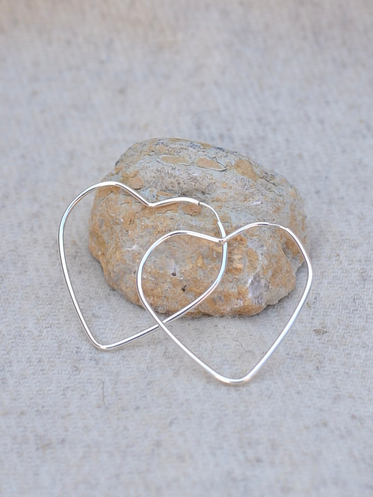 Mexican Silver925 フープピアス ハート