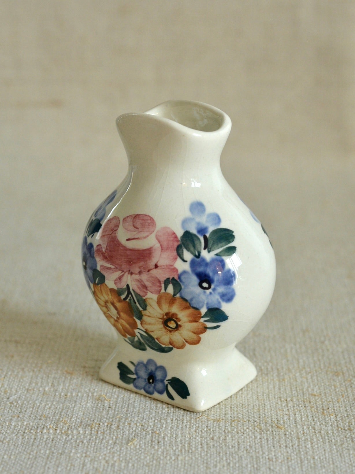 ヴィンテージ ヴウォツワヴェク陶器 フラワーベース