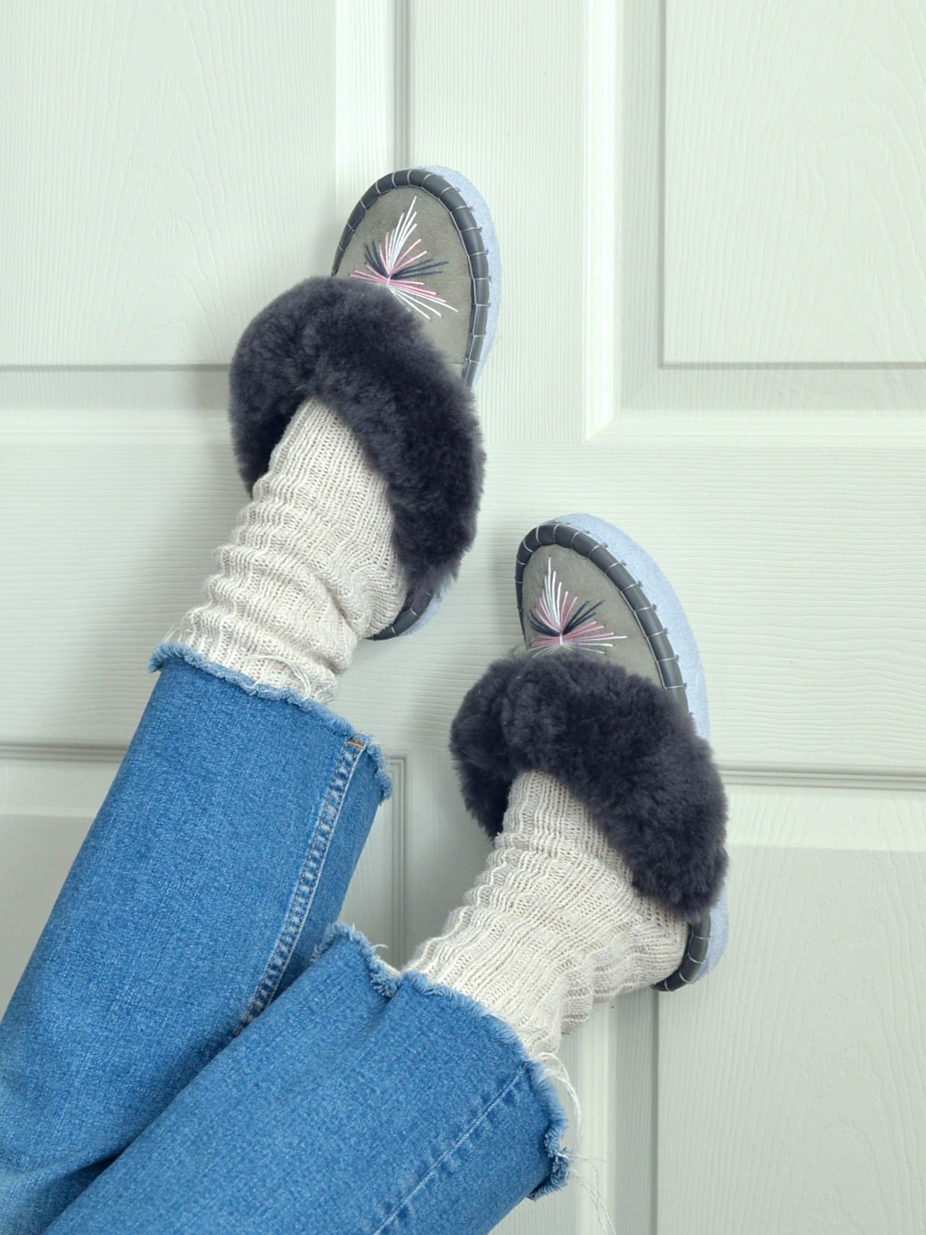 シープスキン ルームシューズ【スリッパタイプ】