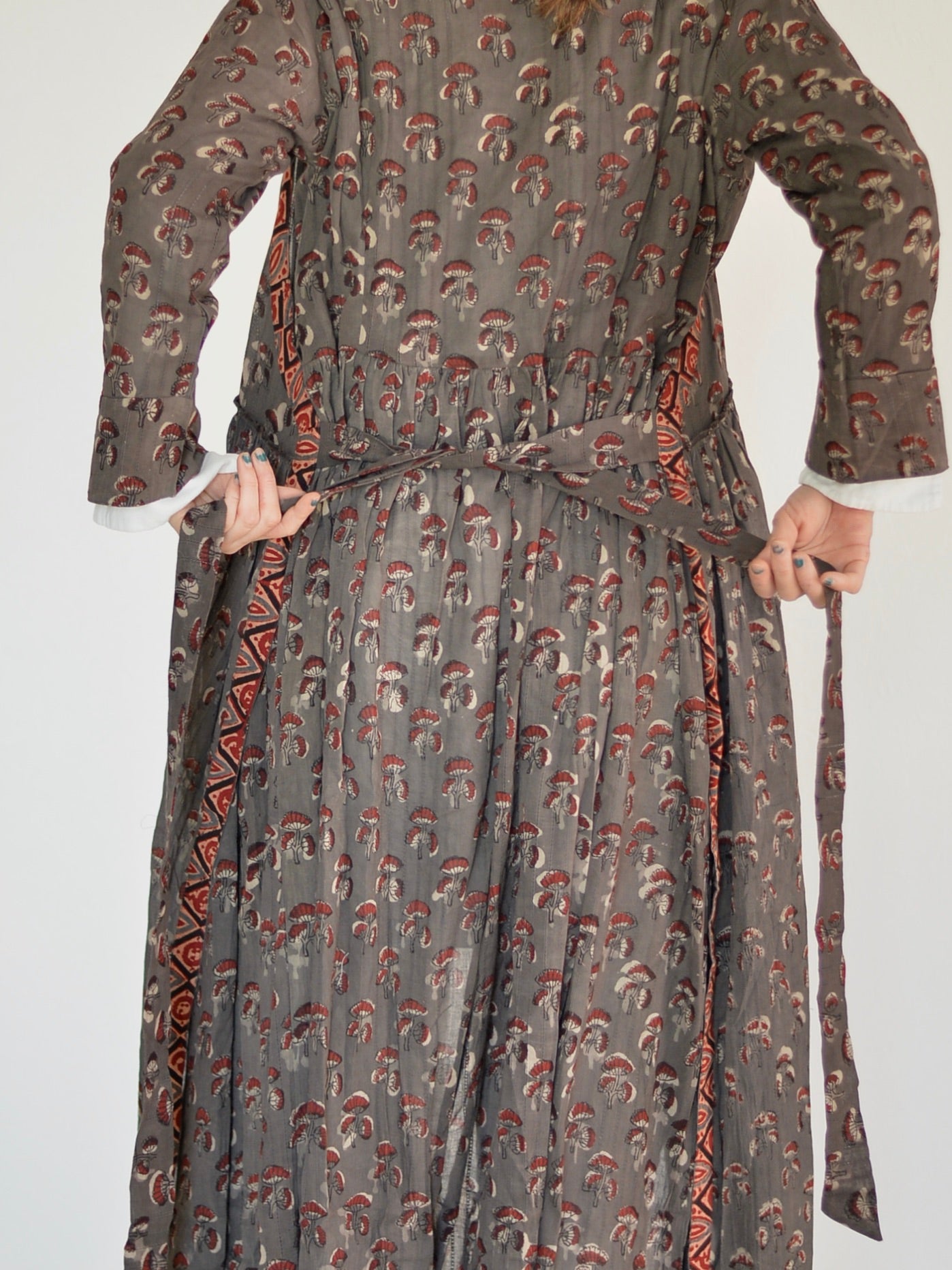 カシュクール ワンピース アジュラック ブロックプリント カシーシュ